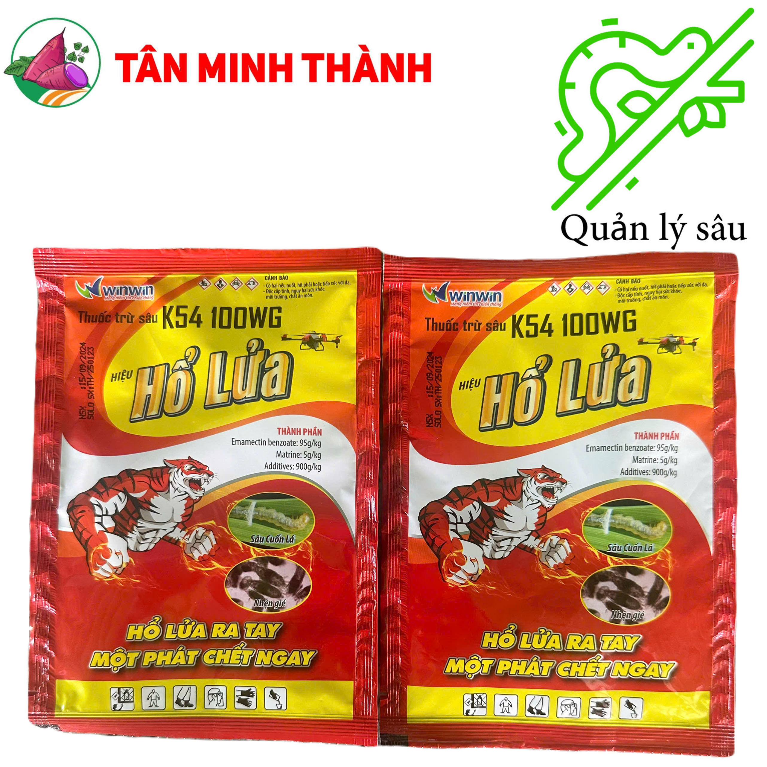 K54 100WG Hổ Lửa - Thuốc trừ sâu cuốn lá, nhện gié