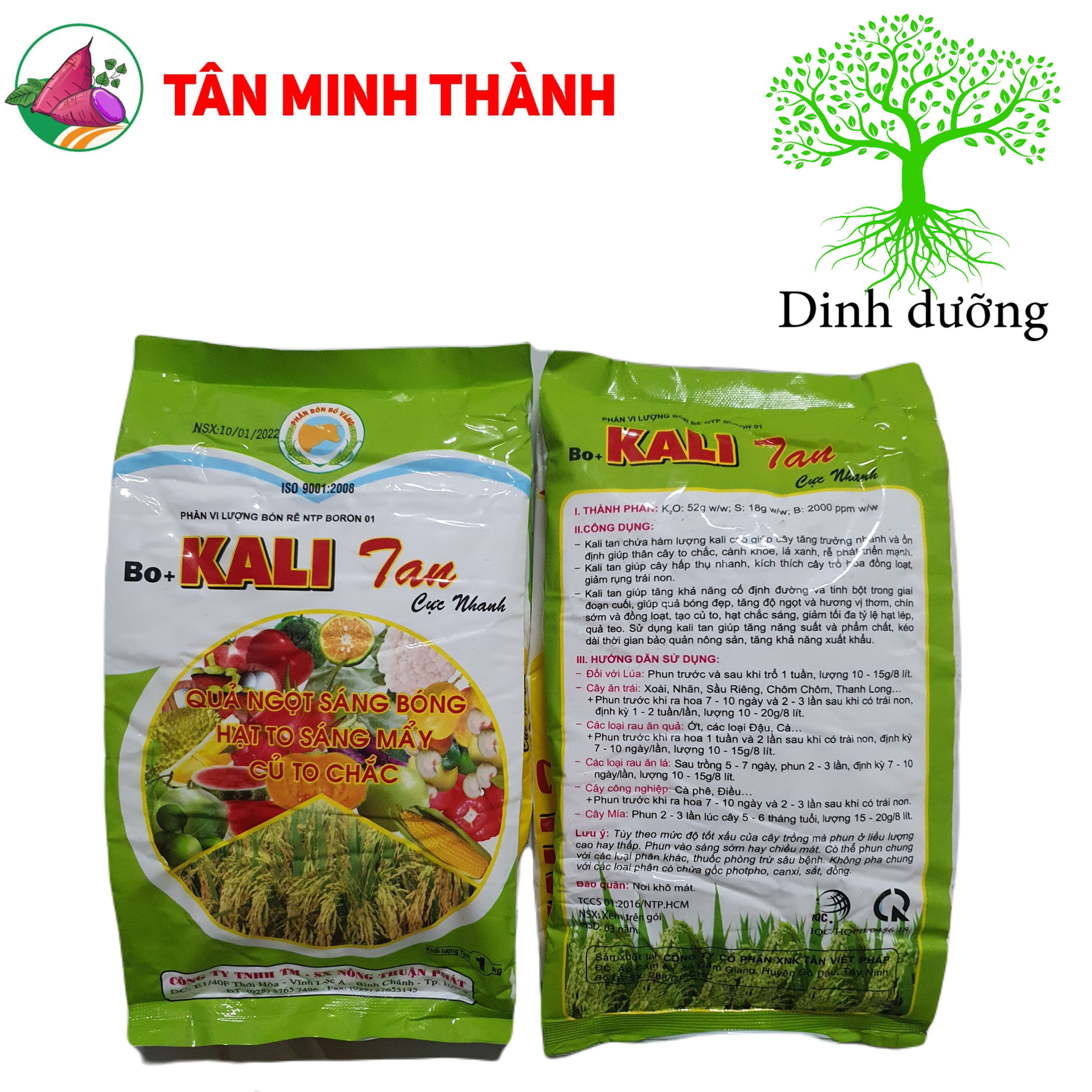 Kali Sulphate - Thuốc to củ, lớn trái, nặng ký, đẹp màu, vô gạo