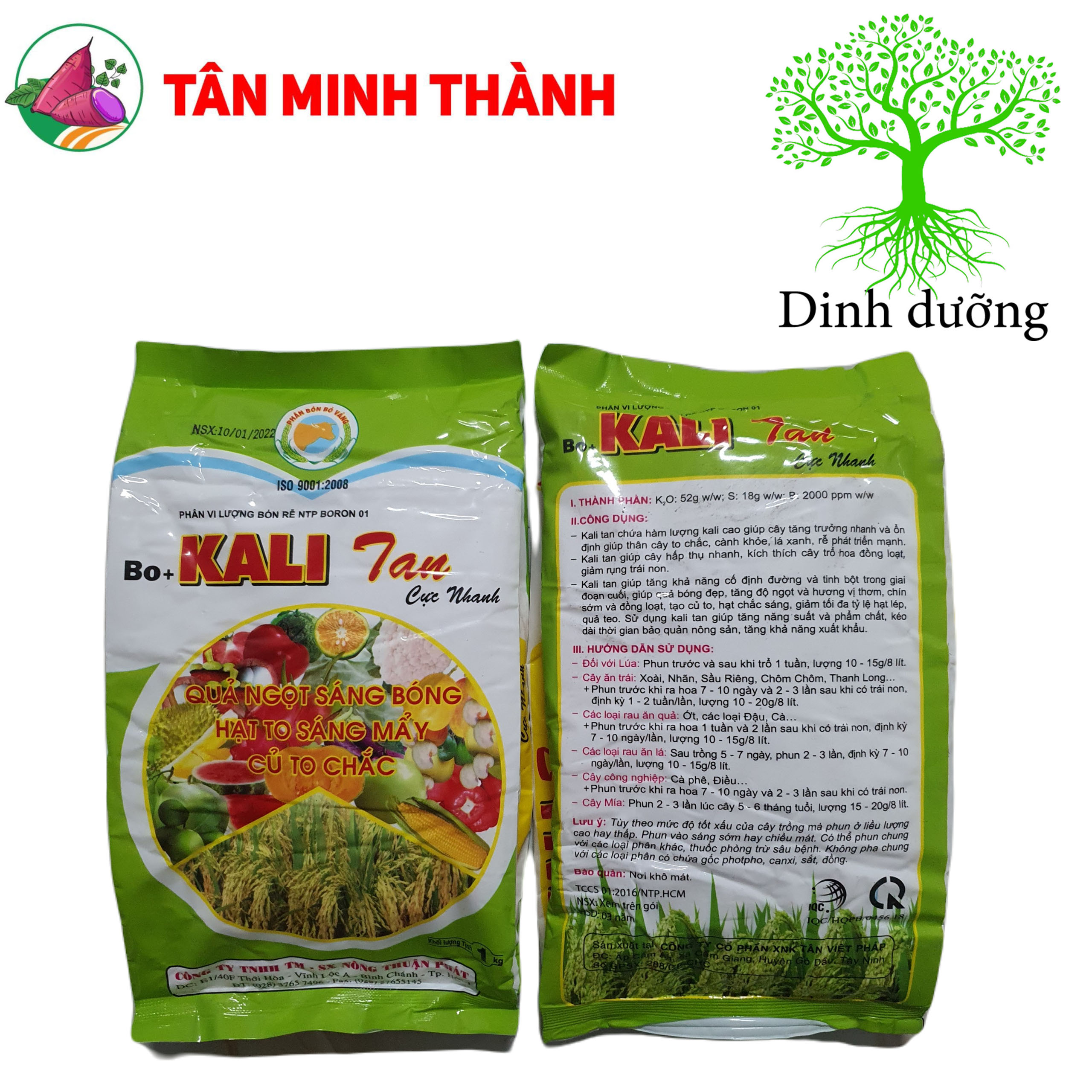 Kali Sulphate - Thuốc to củ, lớn trái, nặng ký, đẹp màu, vô gạo