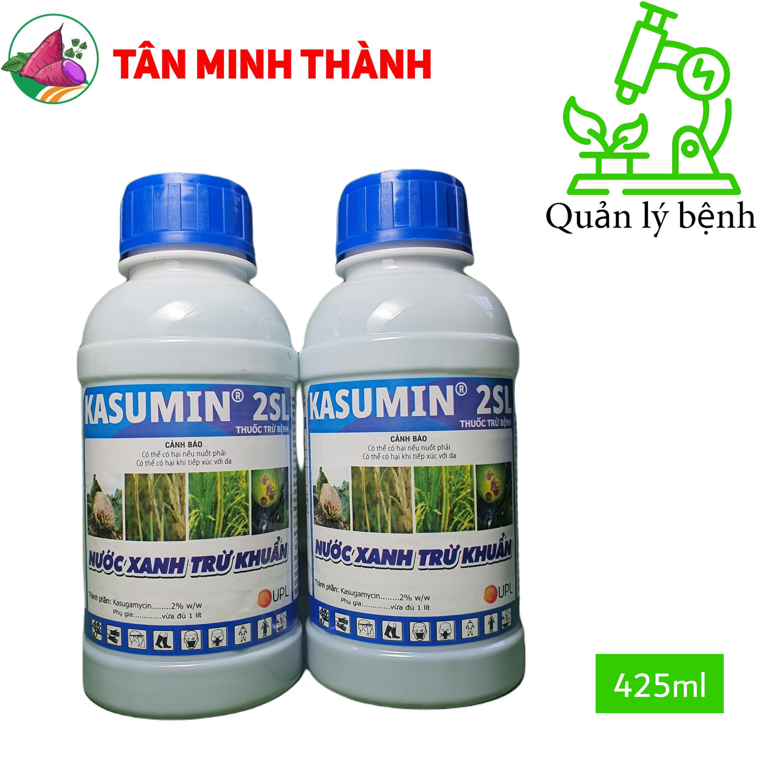 Kasumin 2SL - Thuốc trừ bệnh vàng lá vi khuẩn, đốm lá, đốm sọc, đen lép hạt, thối nhũn