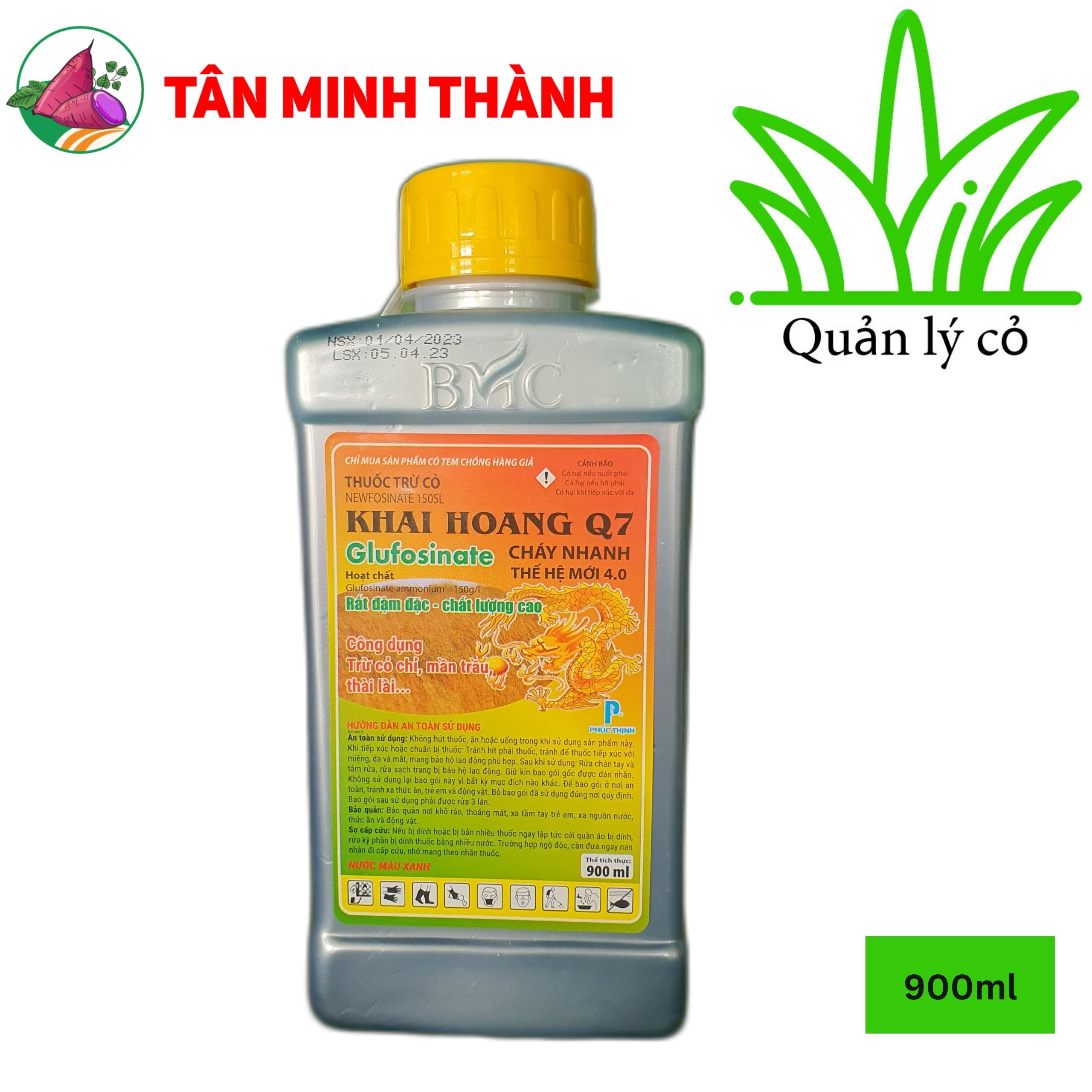 Khai Hoang Q7 Newfosinate 150SL - Thuốc trừ cỏ thế hệ mới, không chọn lọc, diệt cỏ chỉ, cỏ tranh, cỏ lồng vực, cỏ lông gà