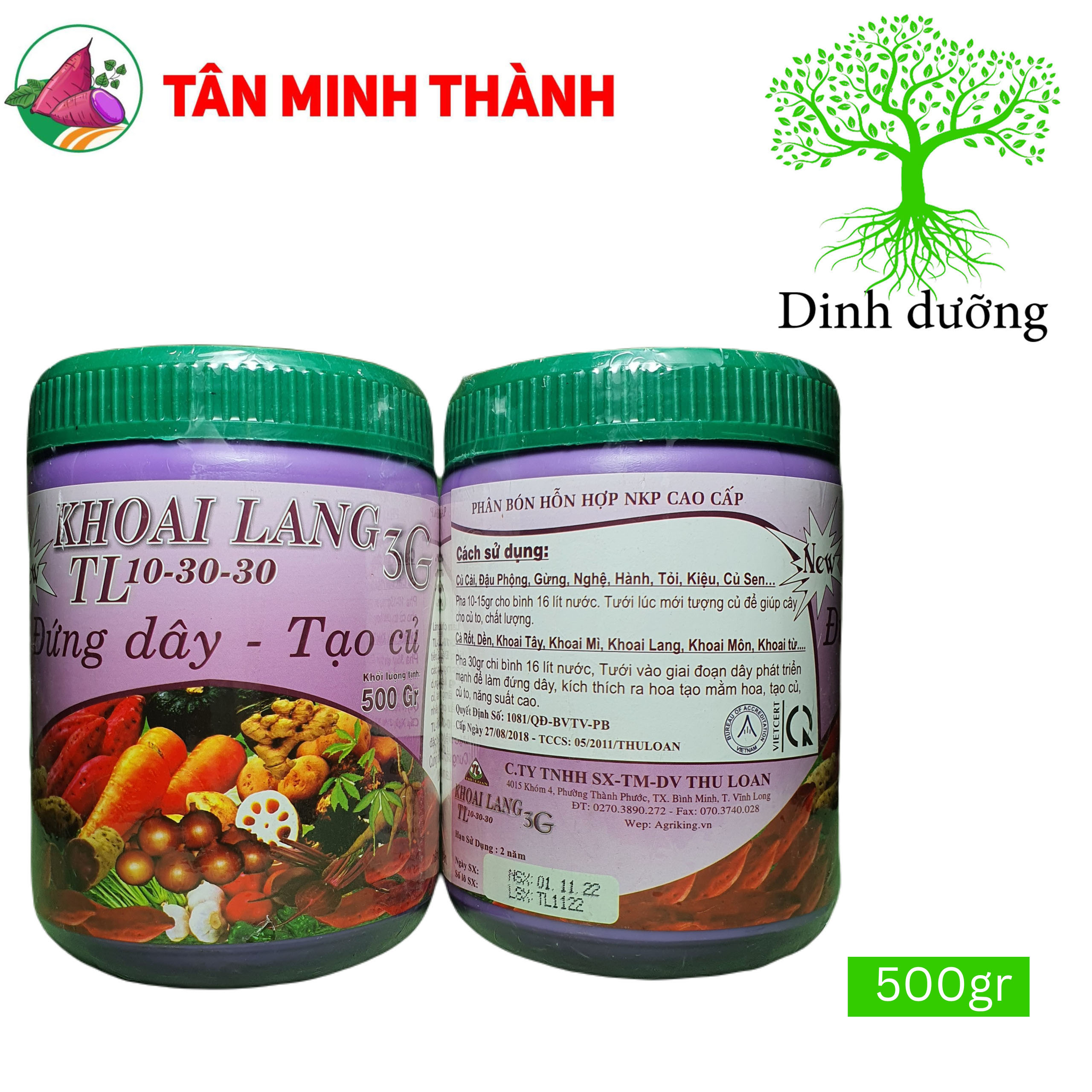 Khoai Lang 3G - Thuốc to củ, nặng ký, bóng da, đẹp màu, chống thối củ, sượng củ