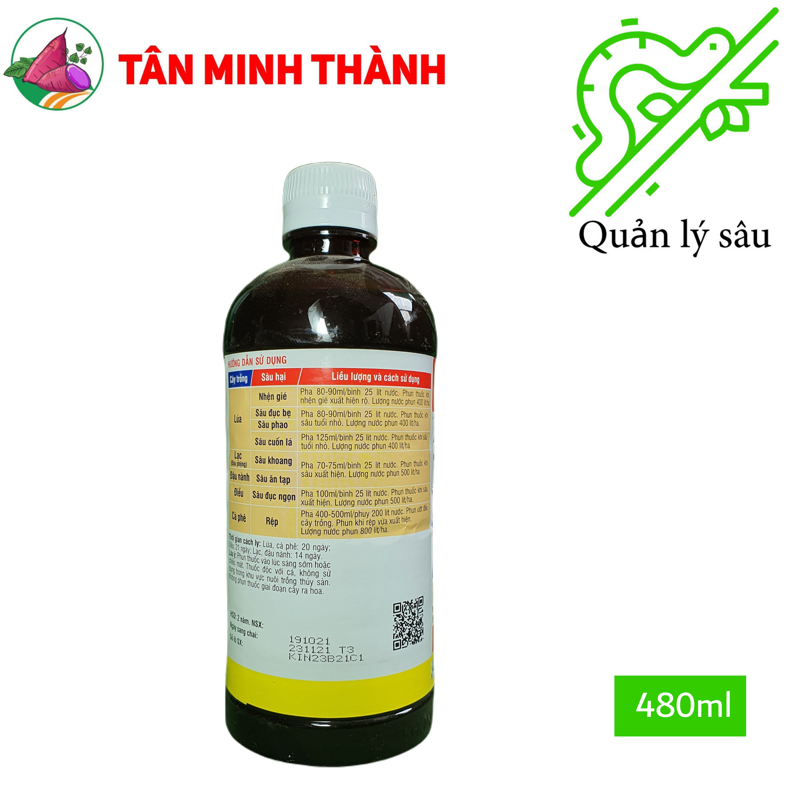 Kinalux 25EC - Thuốc đặc trị sâu cuốn lá, nhện gié, sâu đục bẹ, sâu phao, sâu khoang, sâu ăn tạp, sâu đục ngon, rệp muội