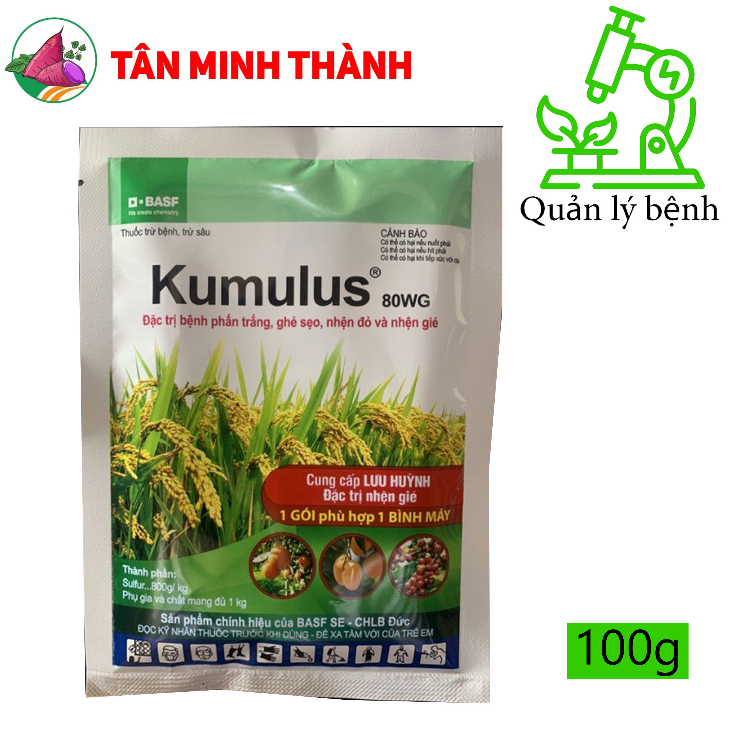 Kumulus 80WG - Thuốc đặc trị ghẻ sẹo, nhện đỏ, nhện gié, phấn trắng