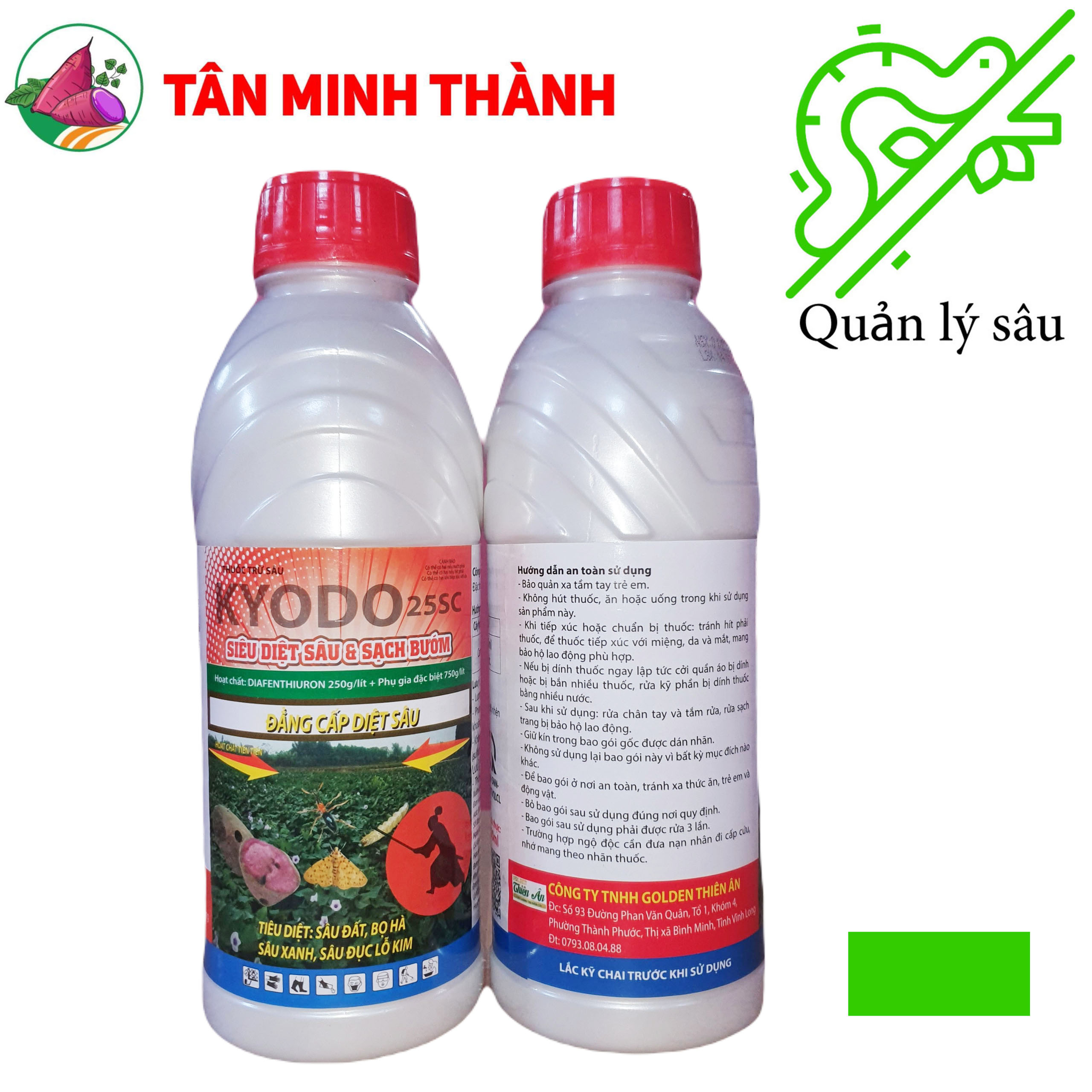 Kyodo 25SC Diệt sâu sạch bướm - Thuốc đặc trị bọ hà, sùng khoai lang, sâu xanh, sâu đục lỗ kim, sâu đất