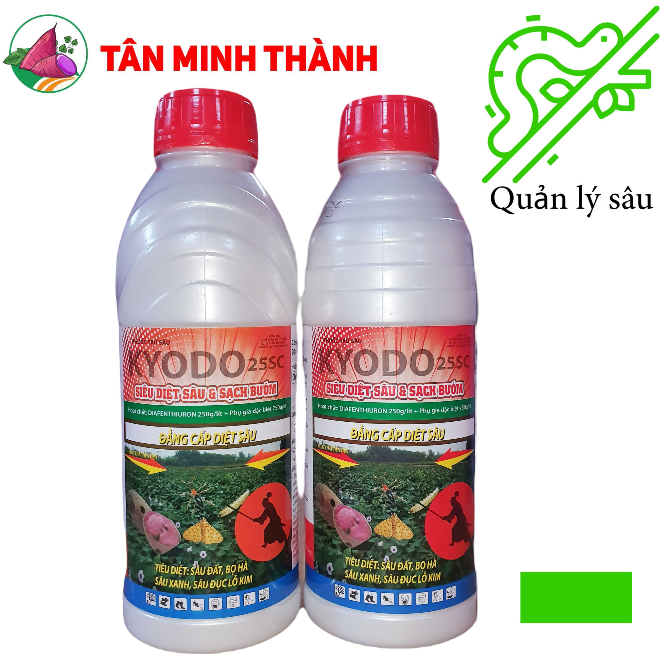 Kyodo 25SC Diệt sâu sạch bướm - Thuốc đặc trị bọ hà, sùng khoai lang, sâu xanh, sâu đục lỗ kim, sâu đất