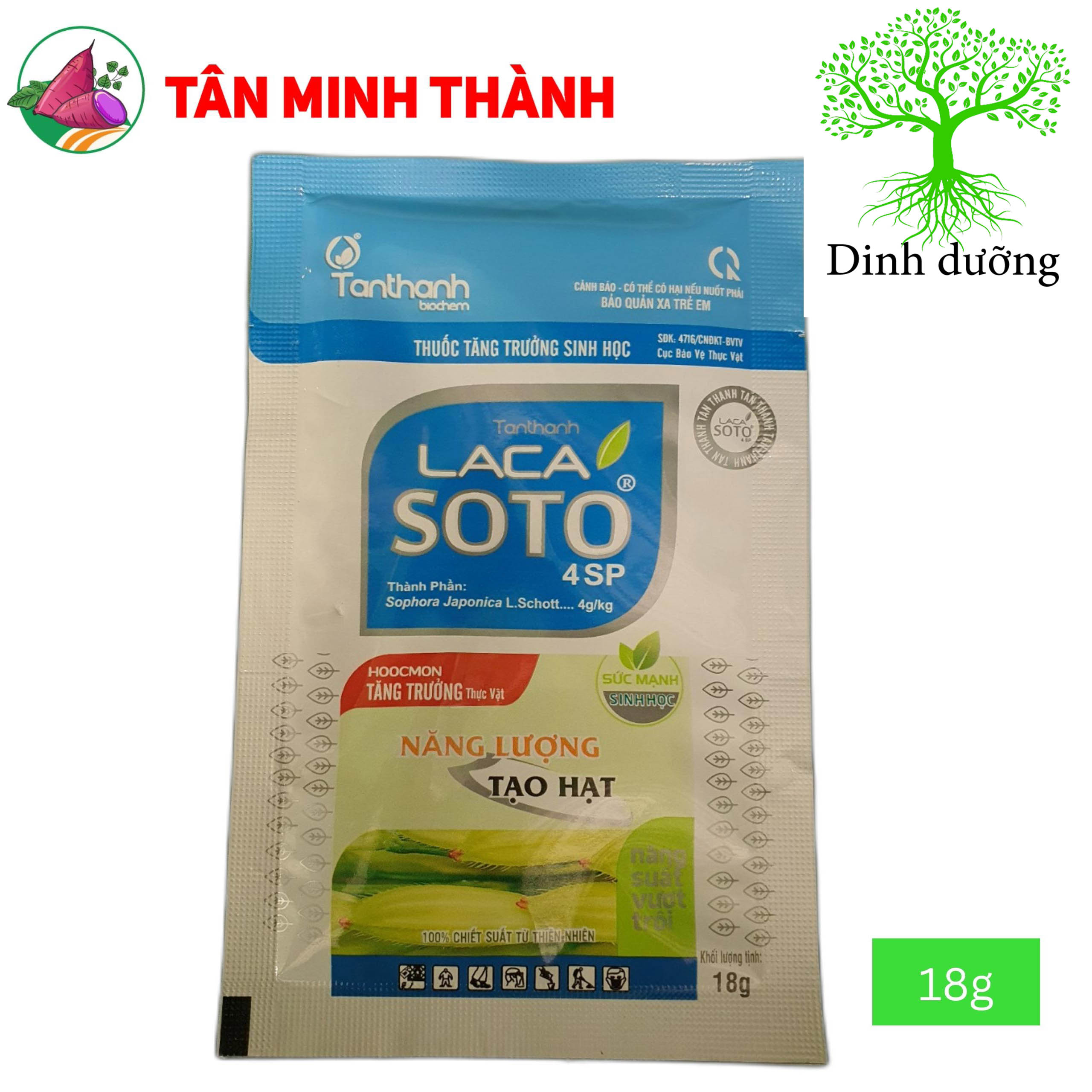 Lacasoto 4SP - Thuốc kích thích sinh trưởng, to hạt, chắc cậy, sáng hạt, nặng ký