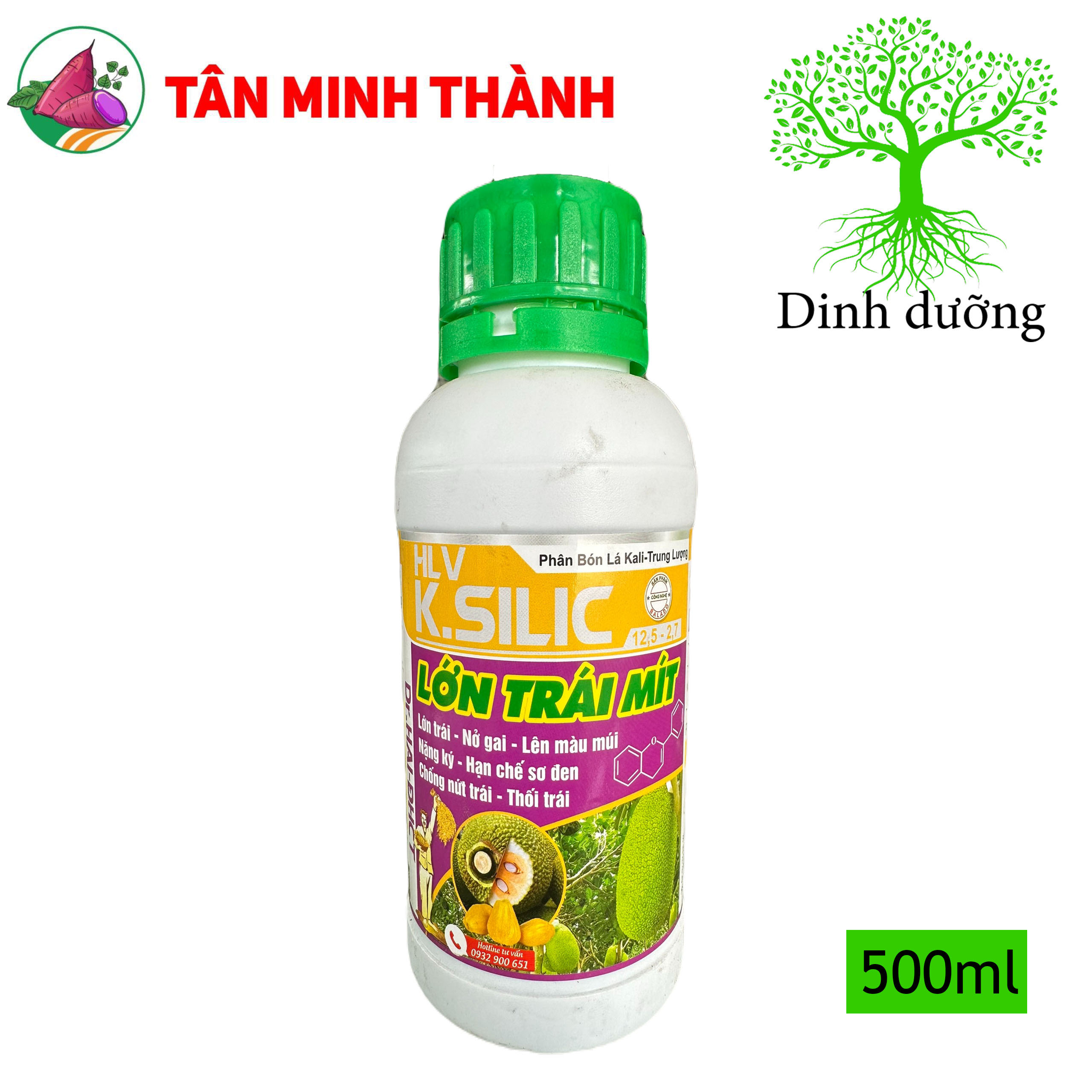 K.Silic HLV Lớn Trái Mít - Thuốc giúp nở gai, lên màu múi, nặng ký, hạn chế sơ đen, chống nứt trái, thối trái