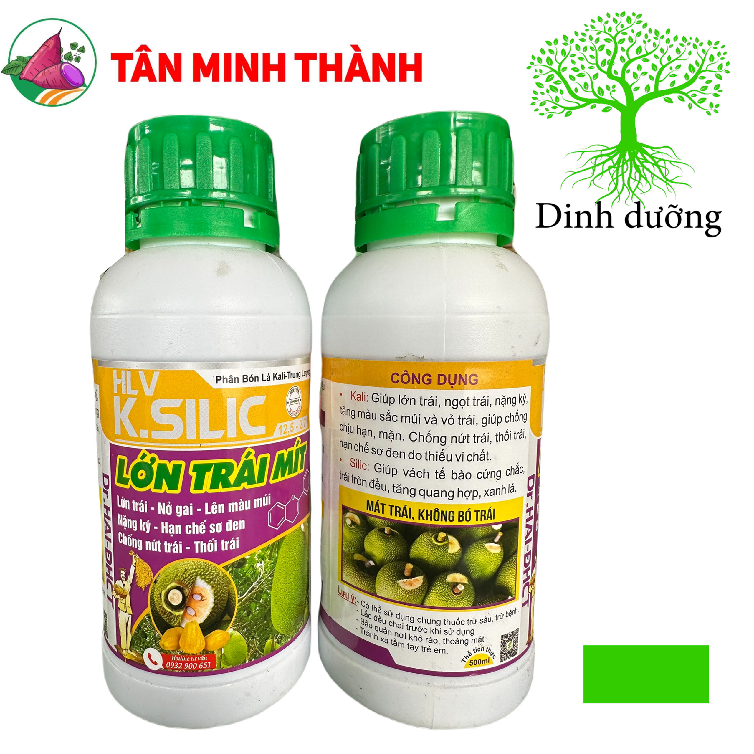 K.Silic HLV Lớn Trái Mít - Thuốc giúp nở gai, lên màu múi, nặng ký, hạn chế sơ đen, chống nứt trái, thối trái