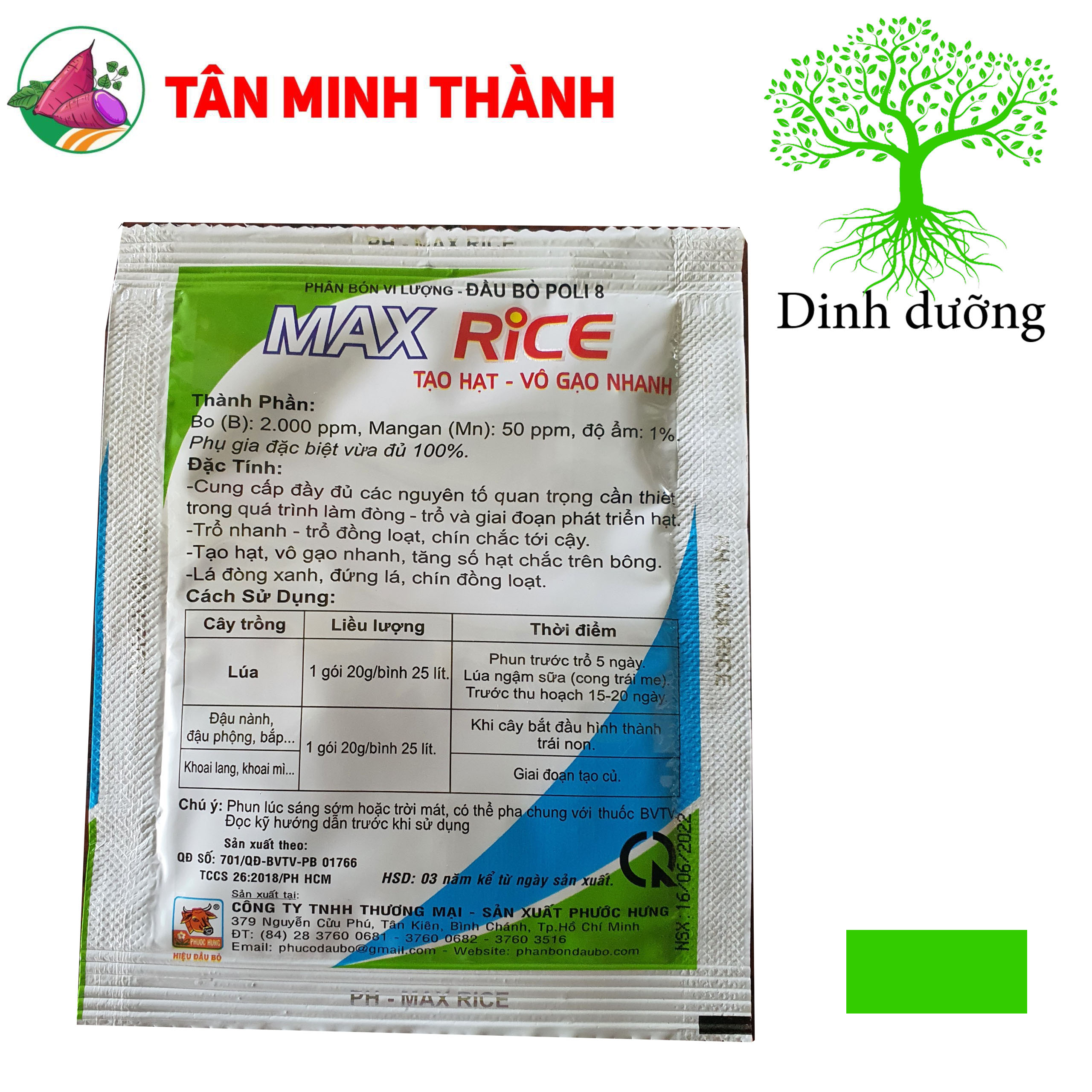 Max Rice To Hạt - Thuốc tạo hạt, vô gạo nhanh, trổ đồng loạt, chín chắc tới cậy, chín đồng loạt, nặng ký