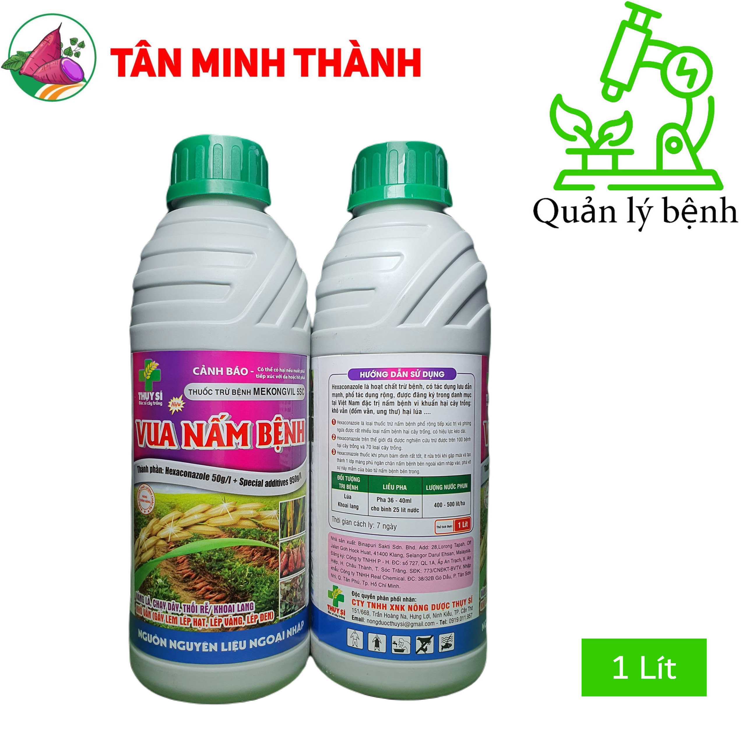 Mekongvil 5SC - Thuốc trừ bệnh chạy dây, thối củ khoai lang, khô vằn, lem lép hạt, lép vàng, lép đen, vàng lá, thối rễ, héo xanh