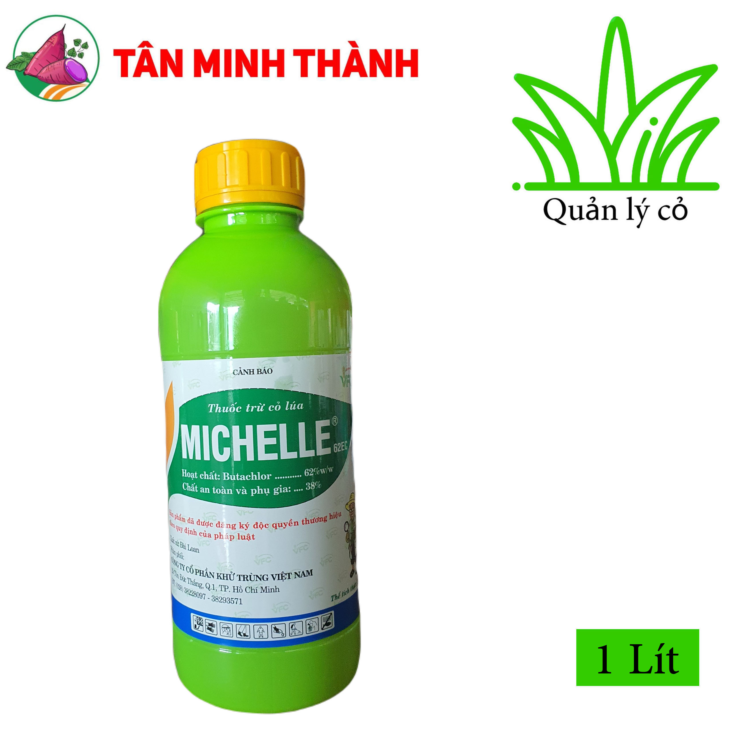 Michelle 62EC - Thuốc trừ cỏ diệt mầm lúa, đặc trị lúa lộn, cỏ chác lác, cỏ lá rộng, cỏ lồng vực, cỏ đuôi phụng