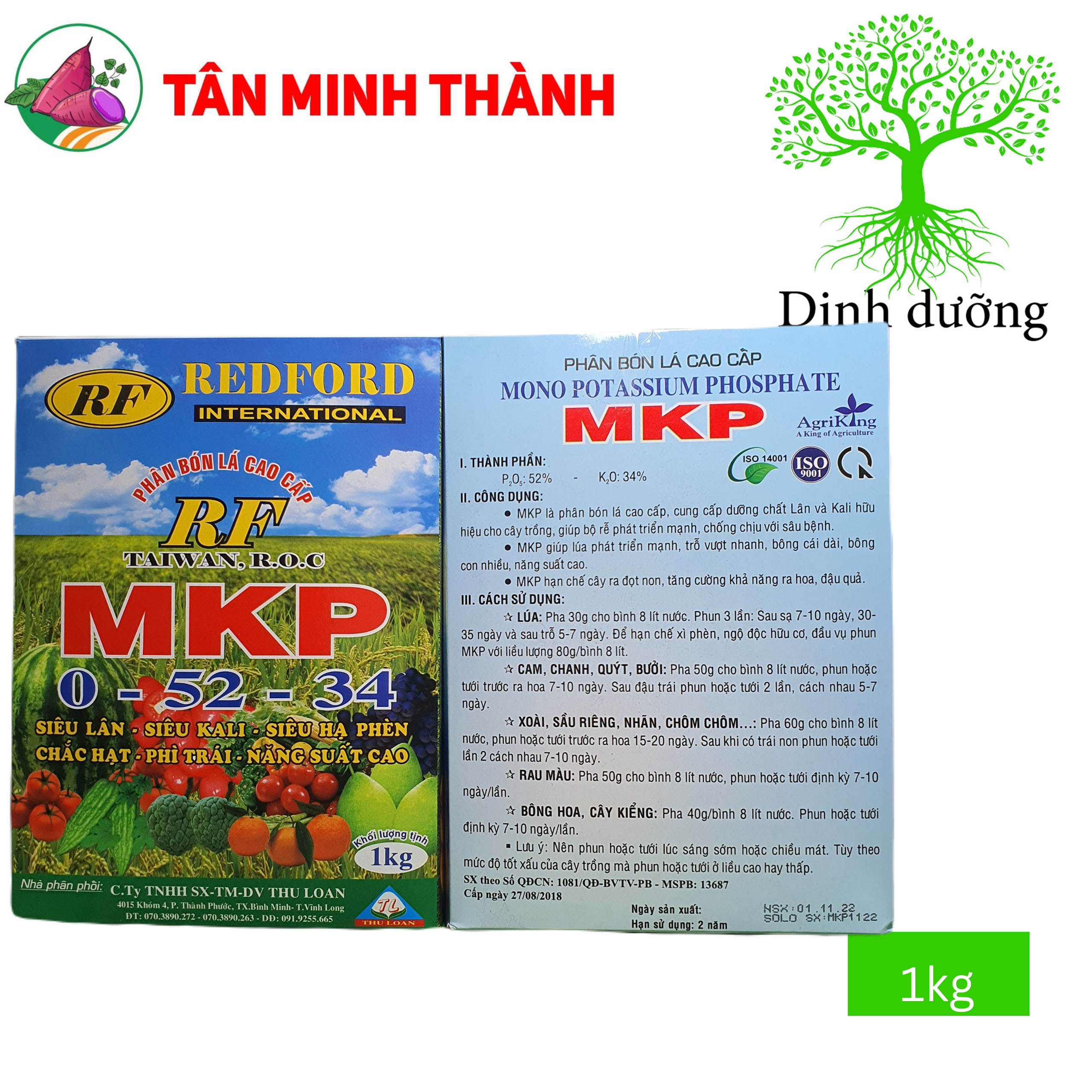 MKP 0-52-34 - Thuốc kích thích ra rễ, phân hóa mầm hoa, già lá nhanh, ra hoa, đậu trái, hạ phèn, phân giải hữu cơ