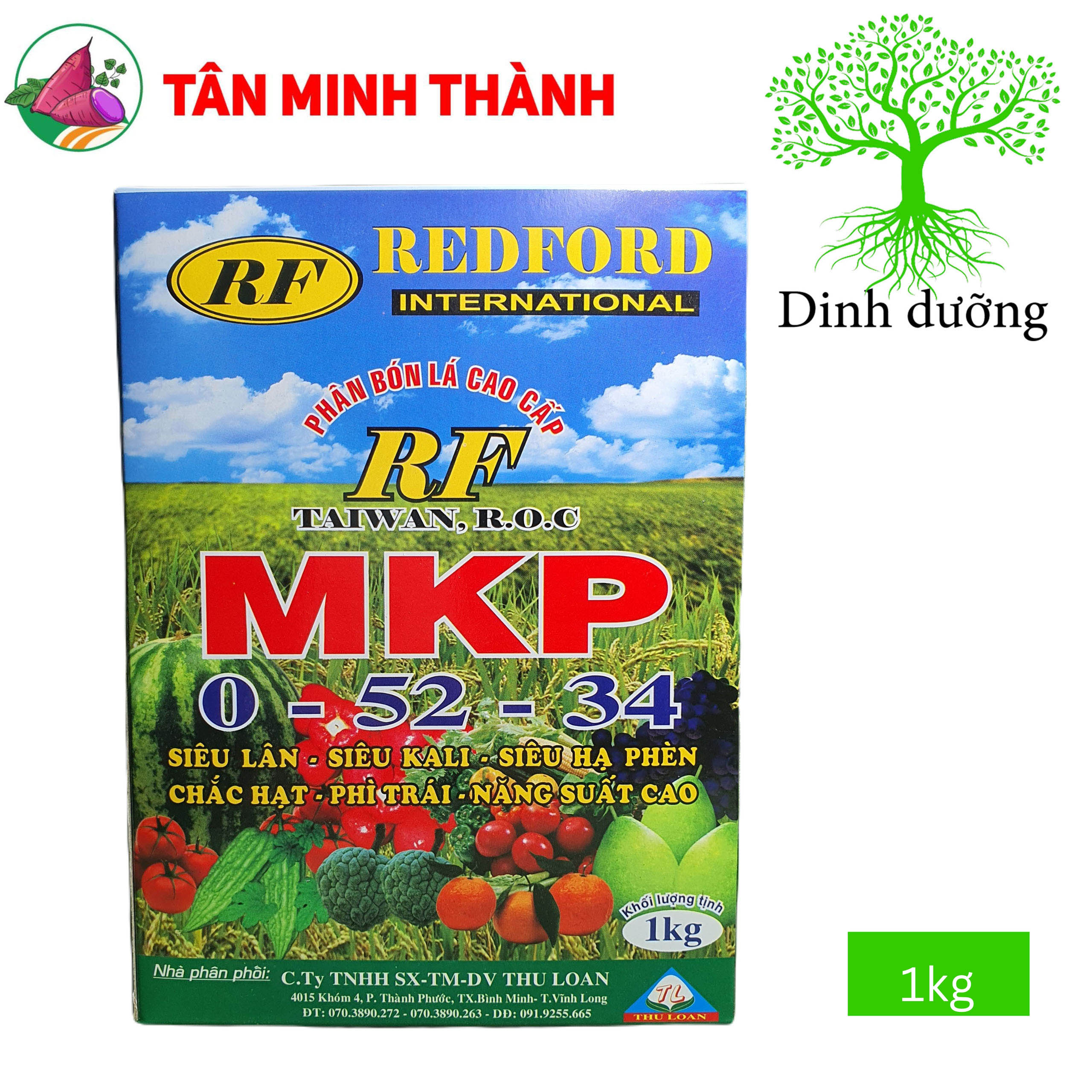 MKP 0-52-34 - Thuốc kích thích ra rễ, phân hóa mầm hoa, già lá nhanh, ra hoa, đậu trái, hạ phèn, phân giải hữu cơ