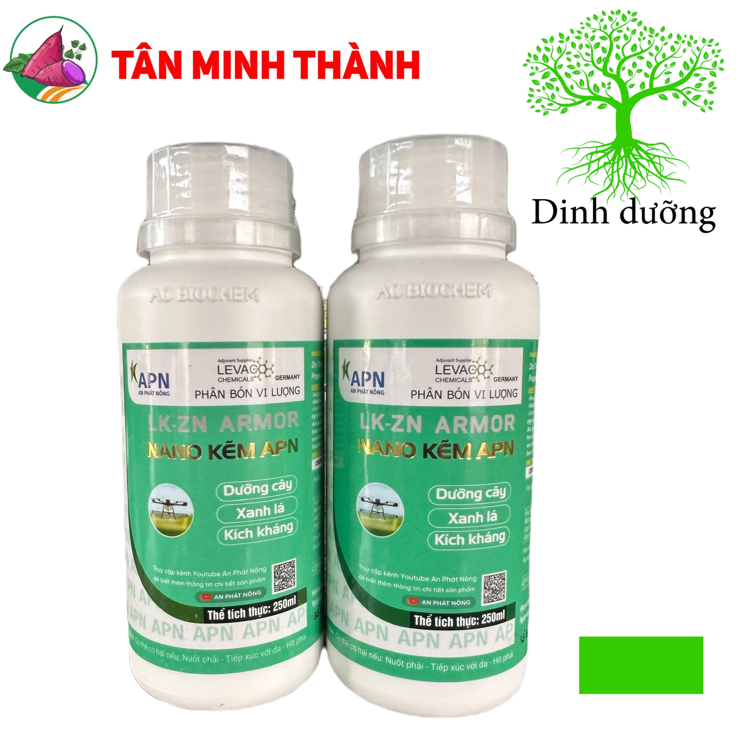 Nano Kẽm APN Armor - Thuốc cứng cây, xanh lá, dày lá