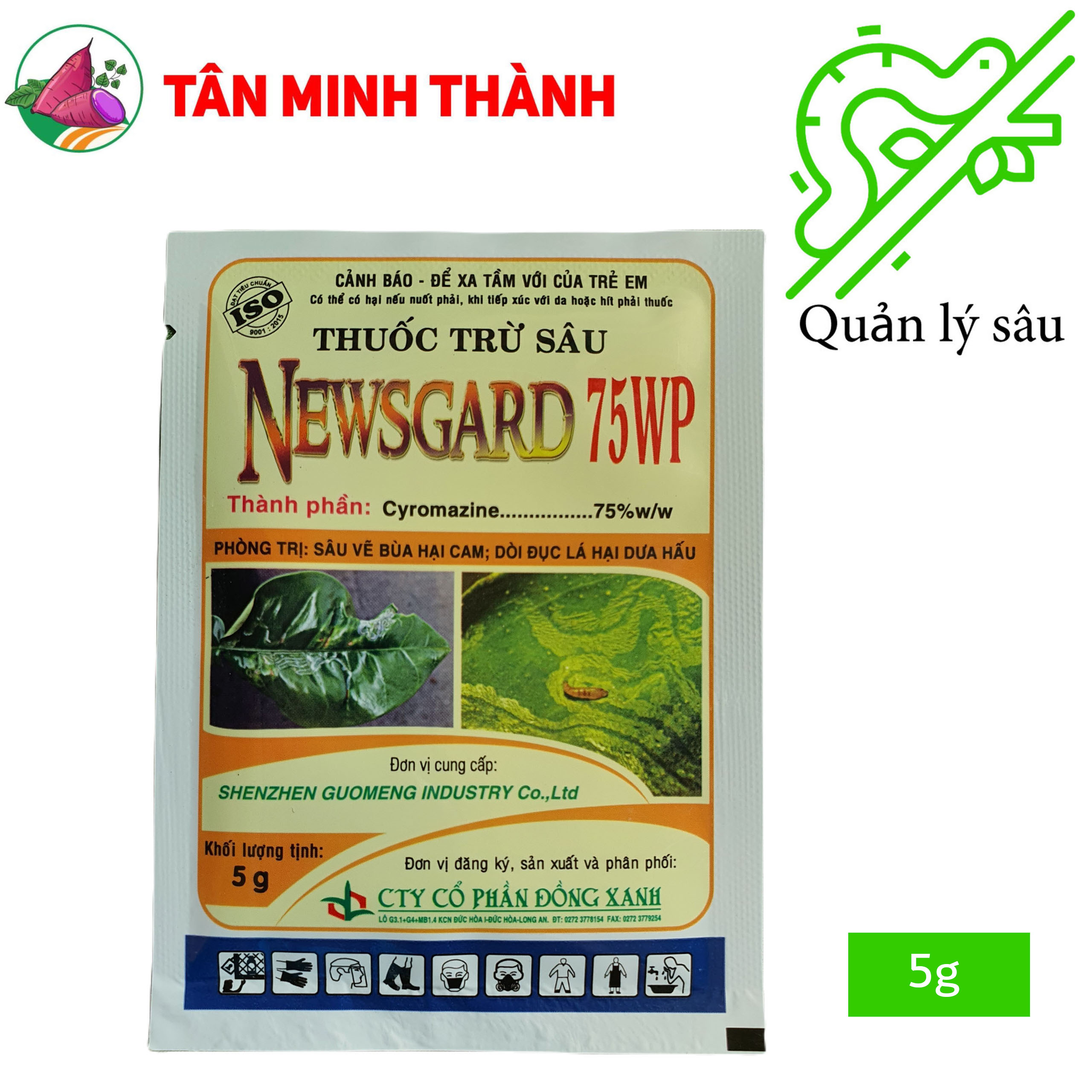 Newsgard 75WP - Thuốc đặc trị sâu vẽ lá, dòi đục lá, sâu đục gân lá, dòi đục lòn thế hệ mới