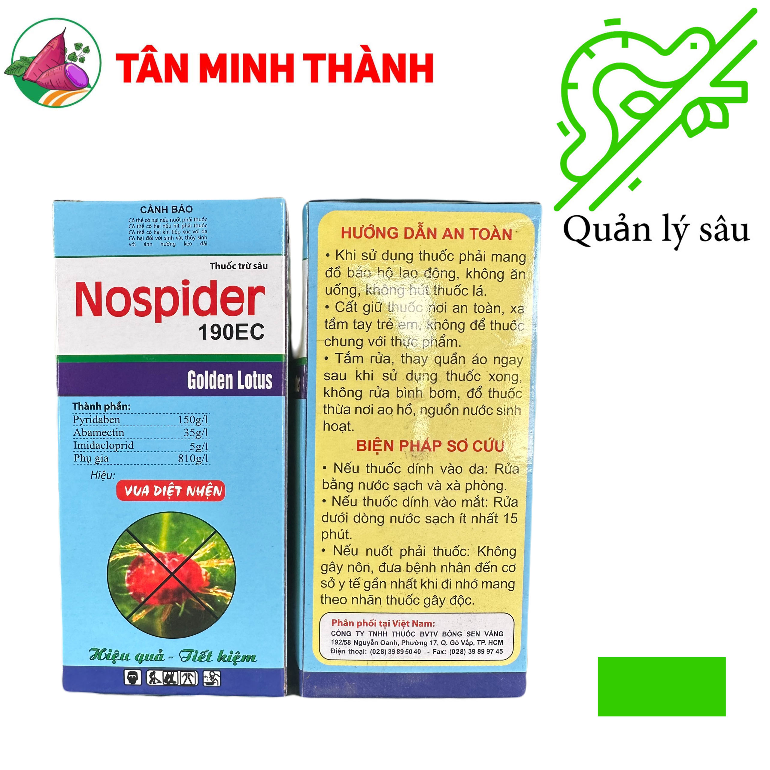 Nospider 190EC - Thuốc đặc trị nhện đỏ, bọ trĩ