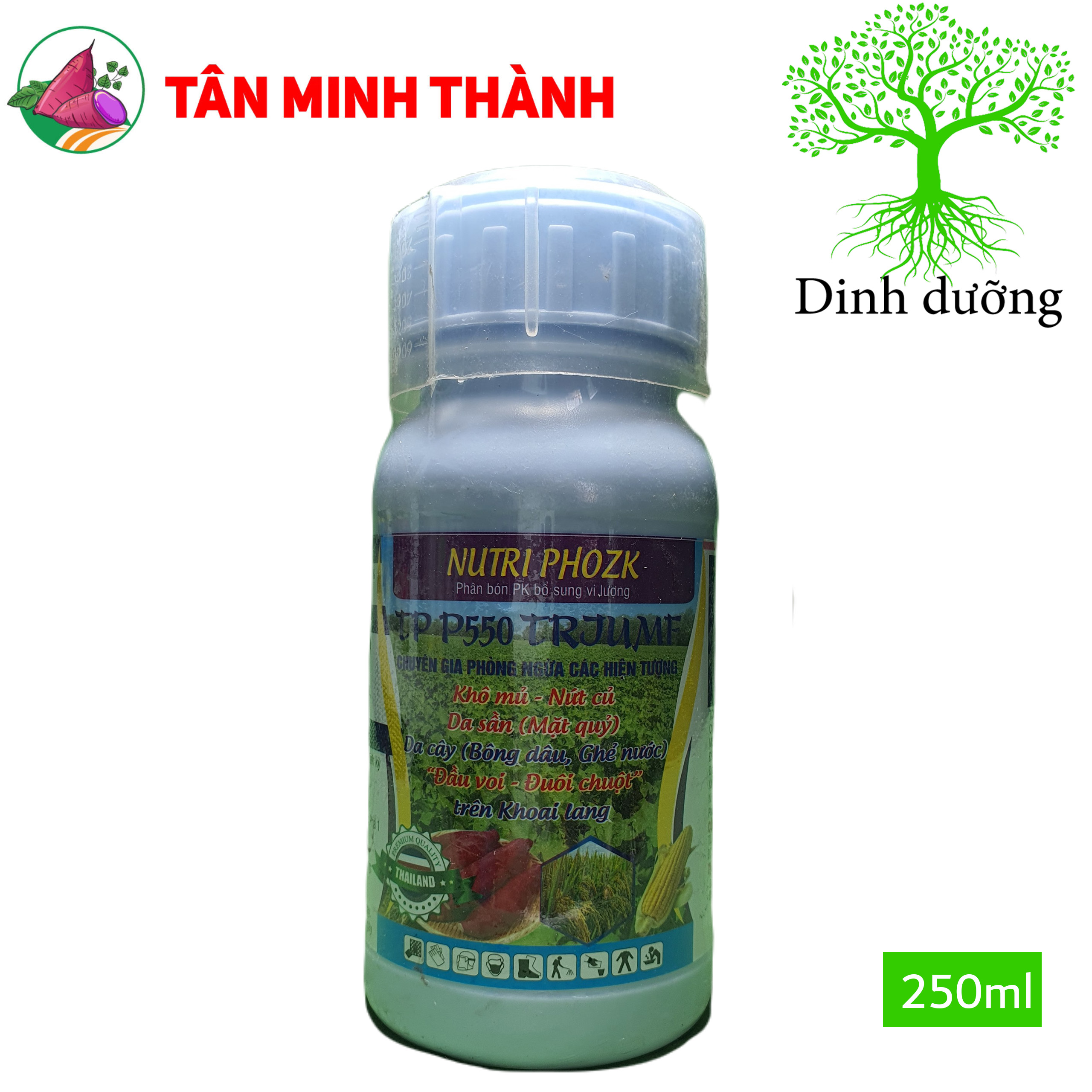 Nutri Phozk - Thuốc tạo củ, to củ khoai lang, giảm khô mủ, nứt củ, da sần, da cây, đầu voi-đuôi chuột, dứng dây