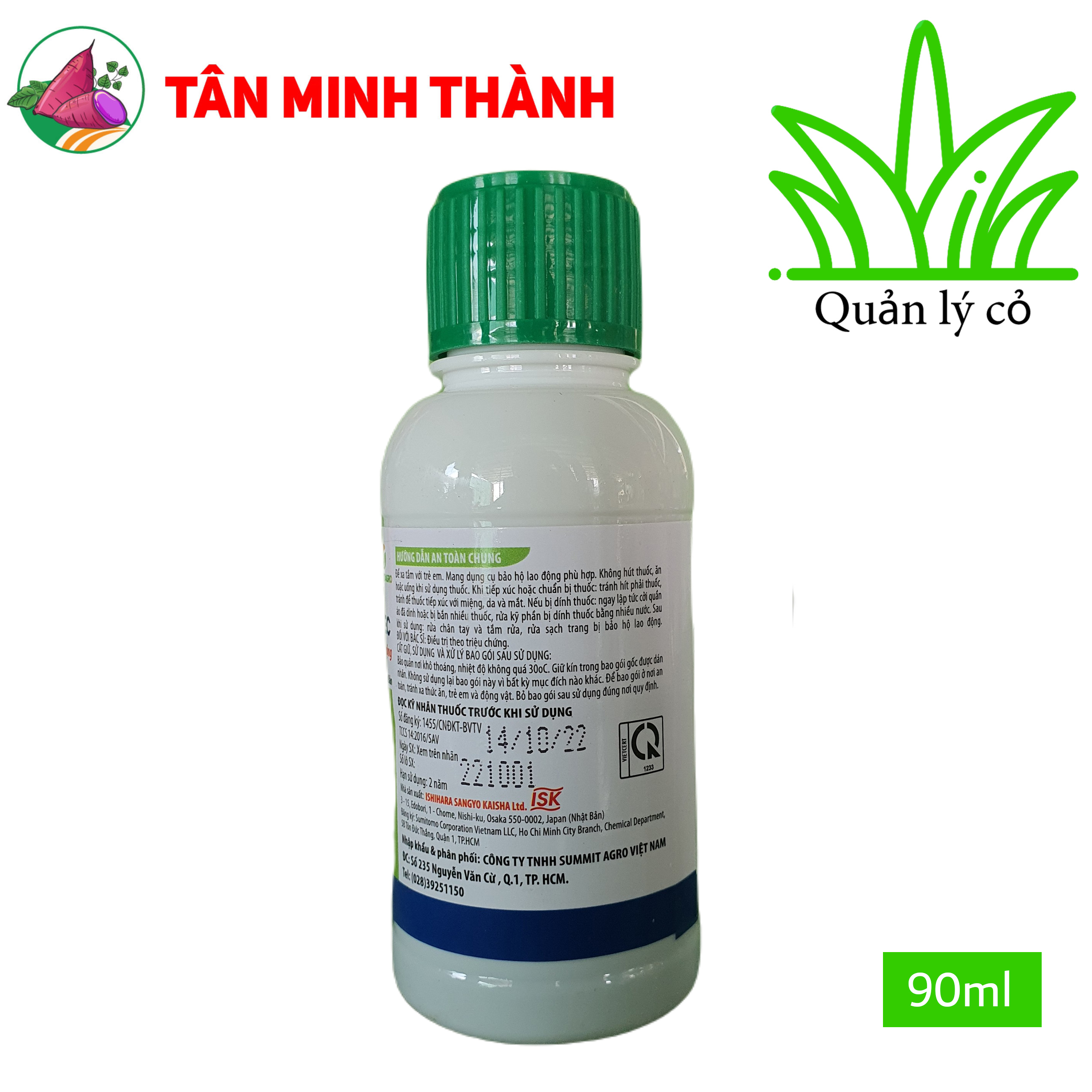 Onecide 15EC - Thuốc trừ cỏ hậu nảy mầm cho khoai lang, đậu nành, dưa hấu, cam, bưởi, đậu phộng