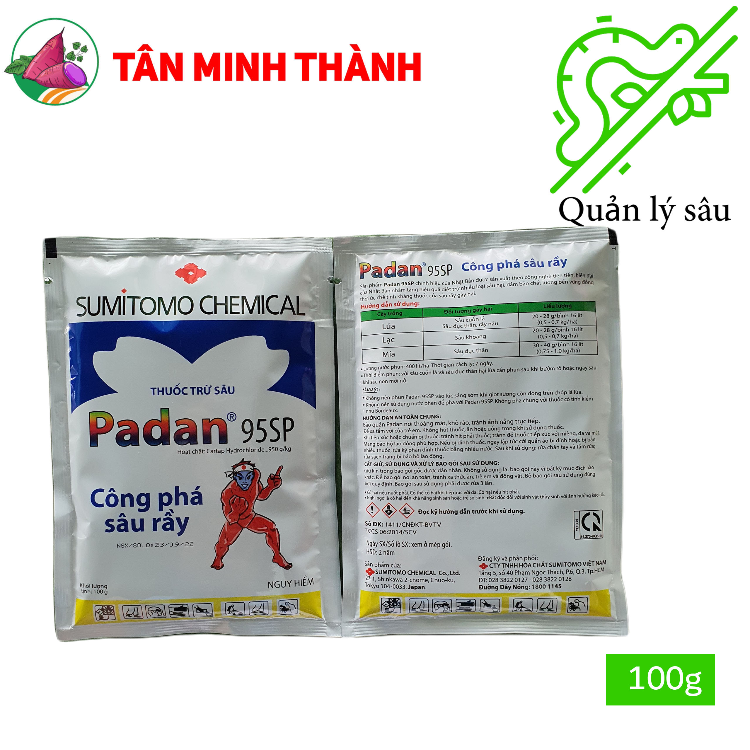 Padan Nhật 95SP - Thuốc đặc trị sâu cuốn lá, sâu đục thân, rầy nâu, sâu khoang