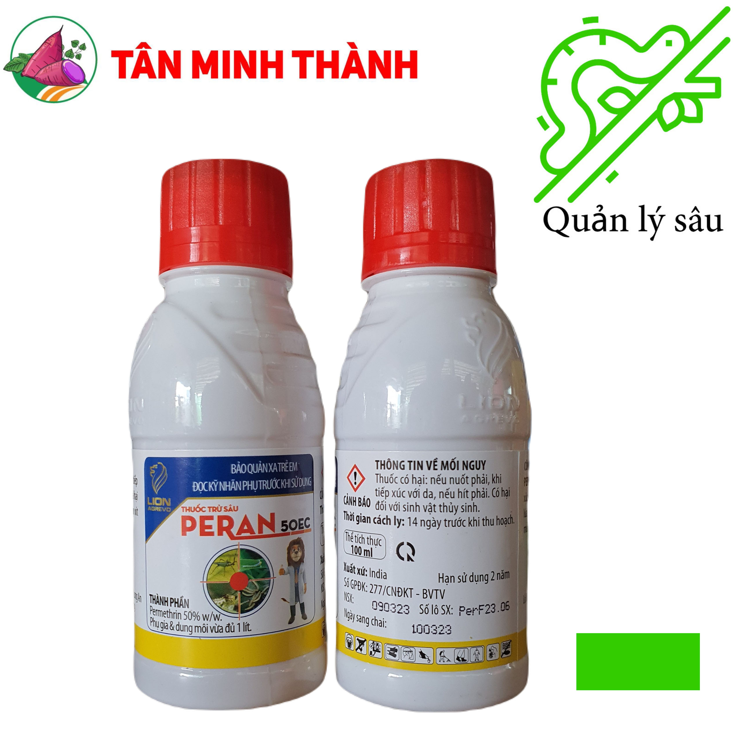 Peran 50EC - Thuốc trừ sâu cuốn lá, sâu đục quả, bọ xít muỗi, sâu đục thân, sâu xanh, sâu vẽ bùa, rệp sáp, rầy nâu