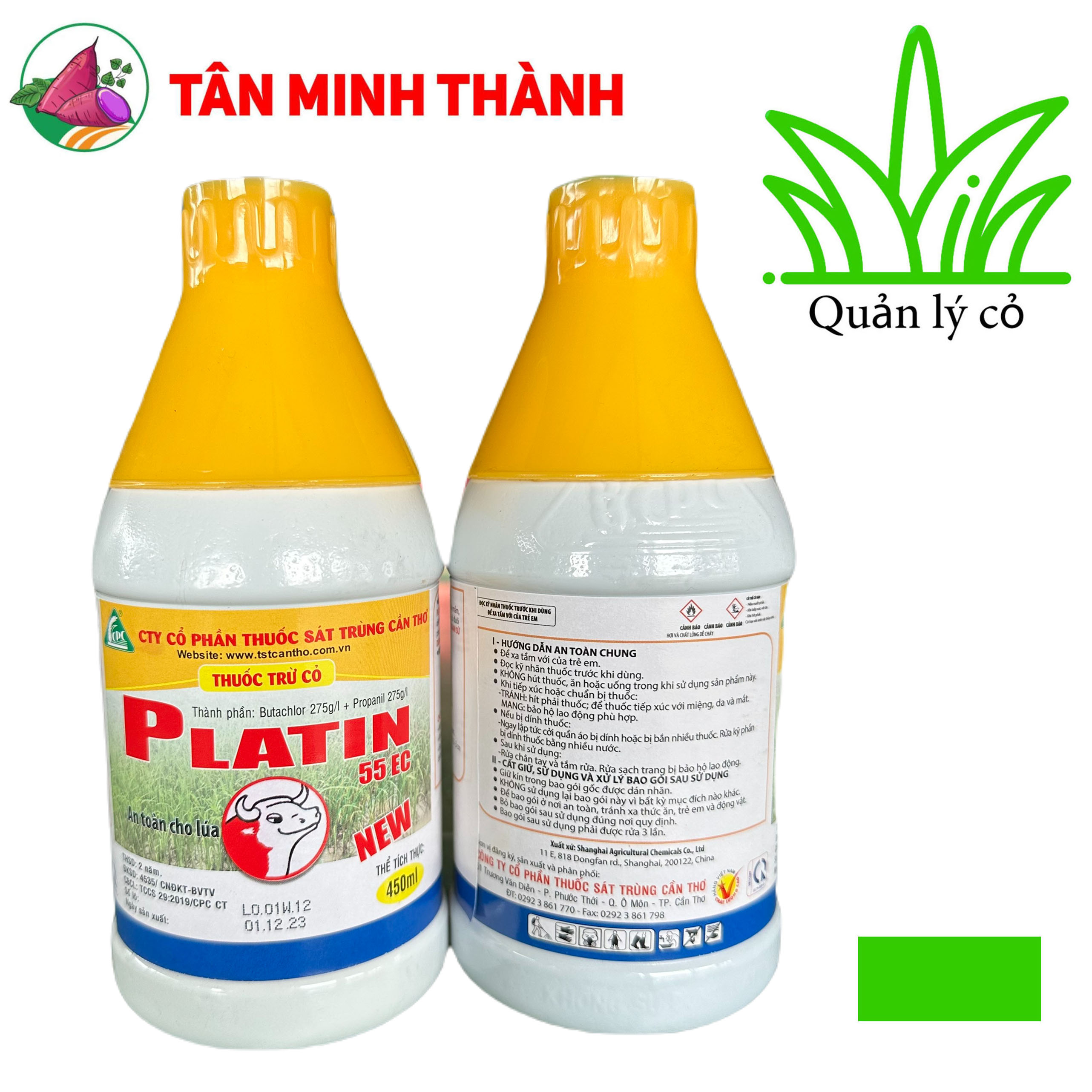Platin 55EC - Thuốc trừ cỏ trên lúa, diệt cỏ lồng vực, cỏ đuôi phụng, cỏ chác lác