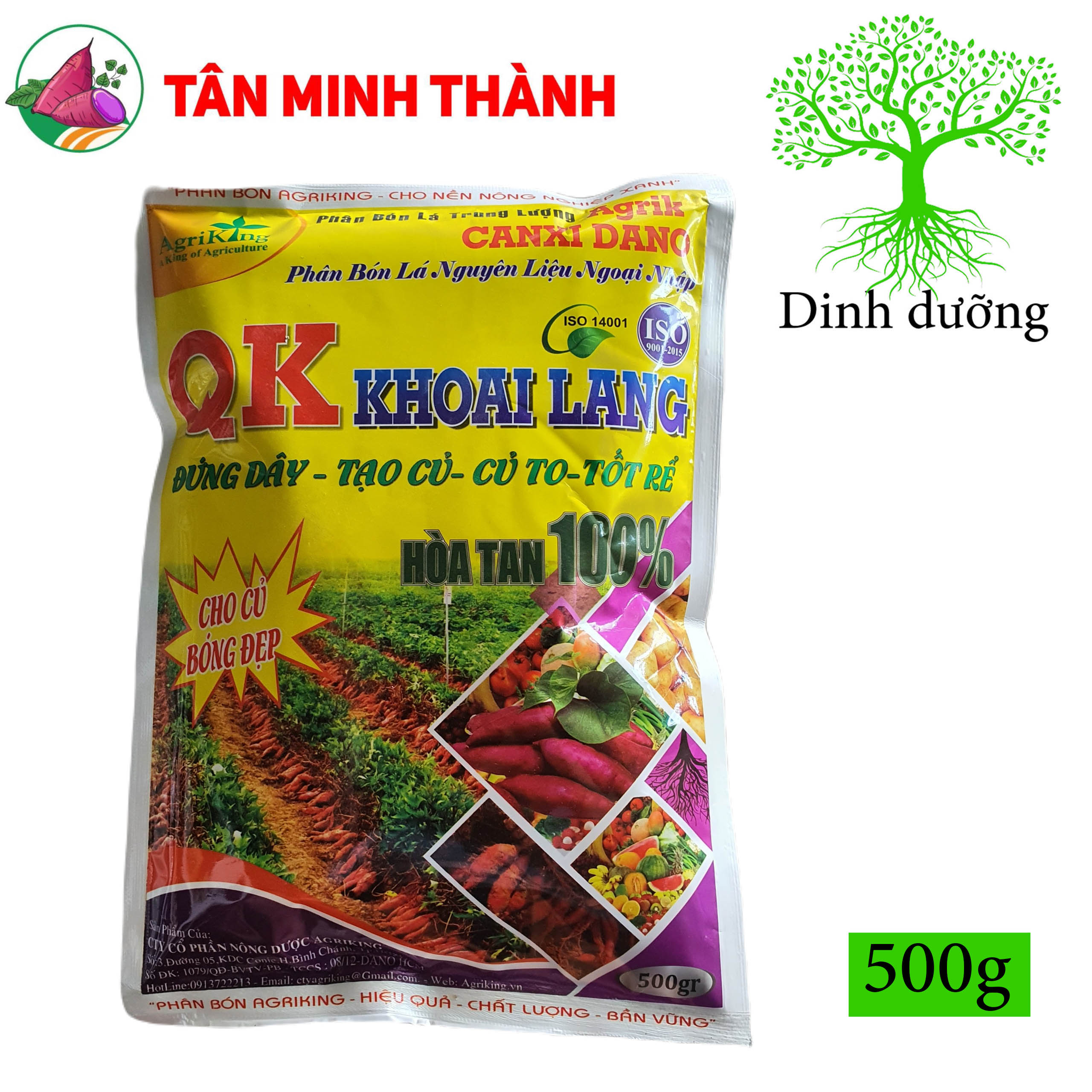 QK Khoai Lang - Thuốc đứng dây, tạo củ, lớn phì củ, bóng da, đẹp màu, nặng ký, chặn đọt, chống sượng củ, thối củ