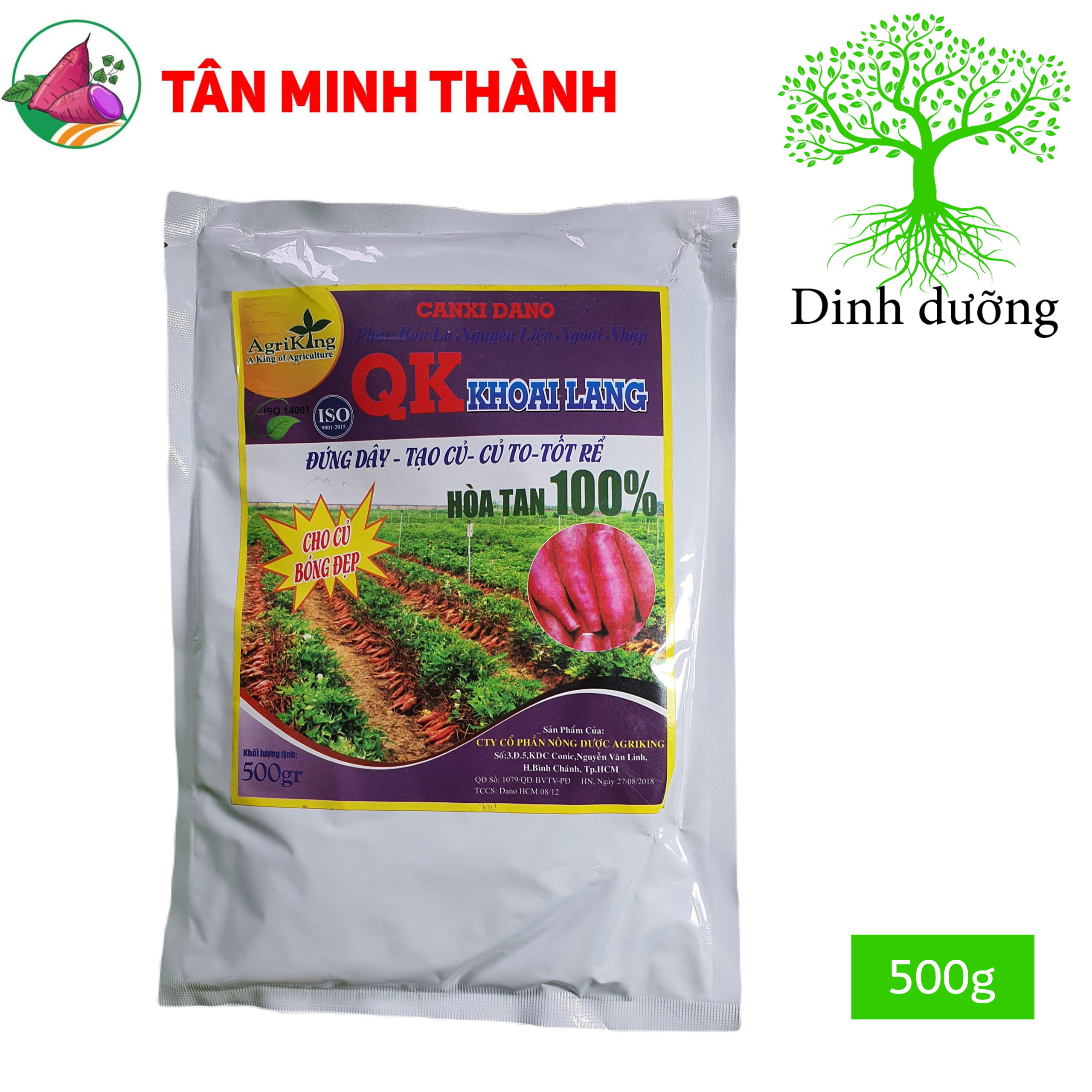QK Khoai Lang - Thuốc đứng dây, tạo củ, lớn phì củ, bóng da, đẹp màu, nặng ký, chặn đọt, chống sượng củ, thối củ