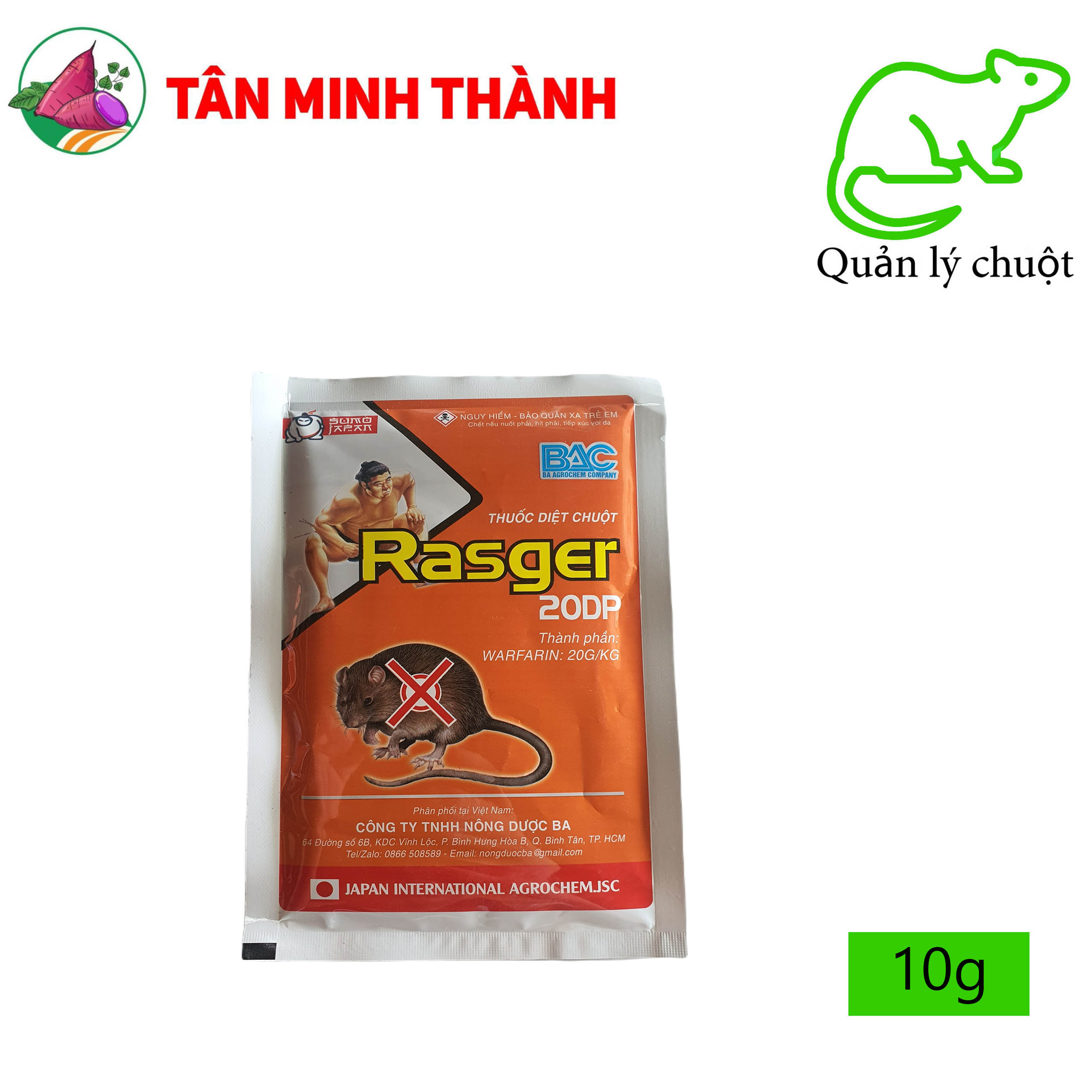 Rasger 20DP - Thuốc diệt chuột cực mạnh, cực độc, hiệu quả cao