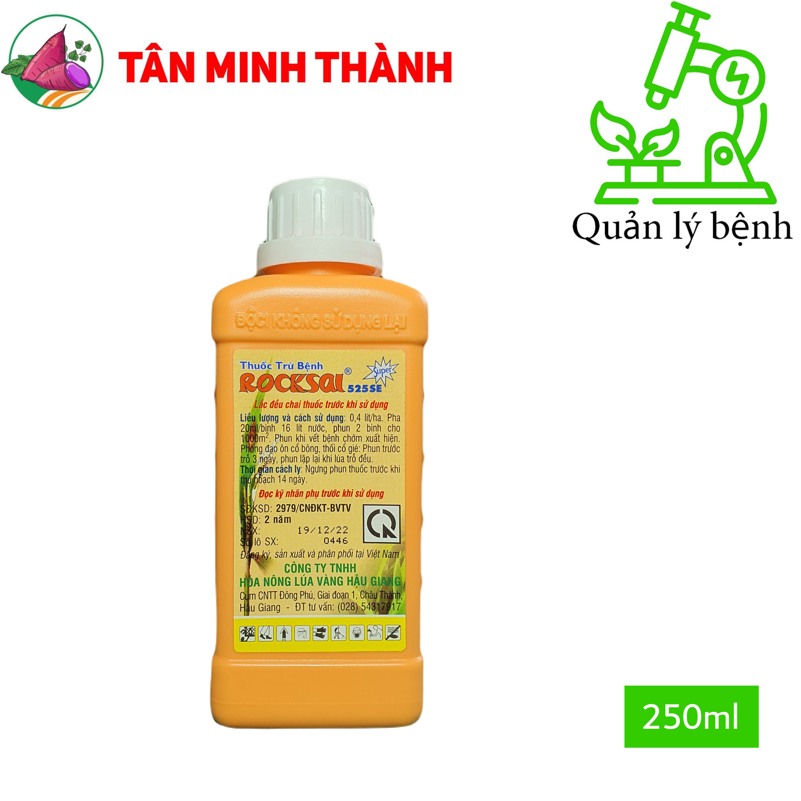 Rocksai Lúa Vàng 525SE - Thuốc đặc trị đạo ôn lá, đạo ôn cổ bông, thối cổ gié, đốm lá