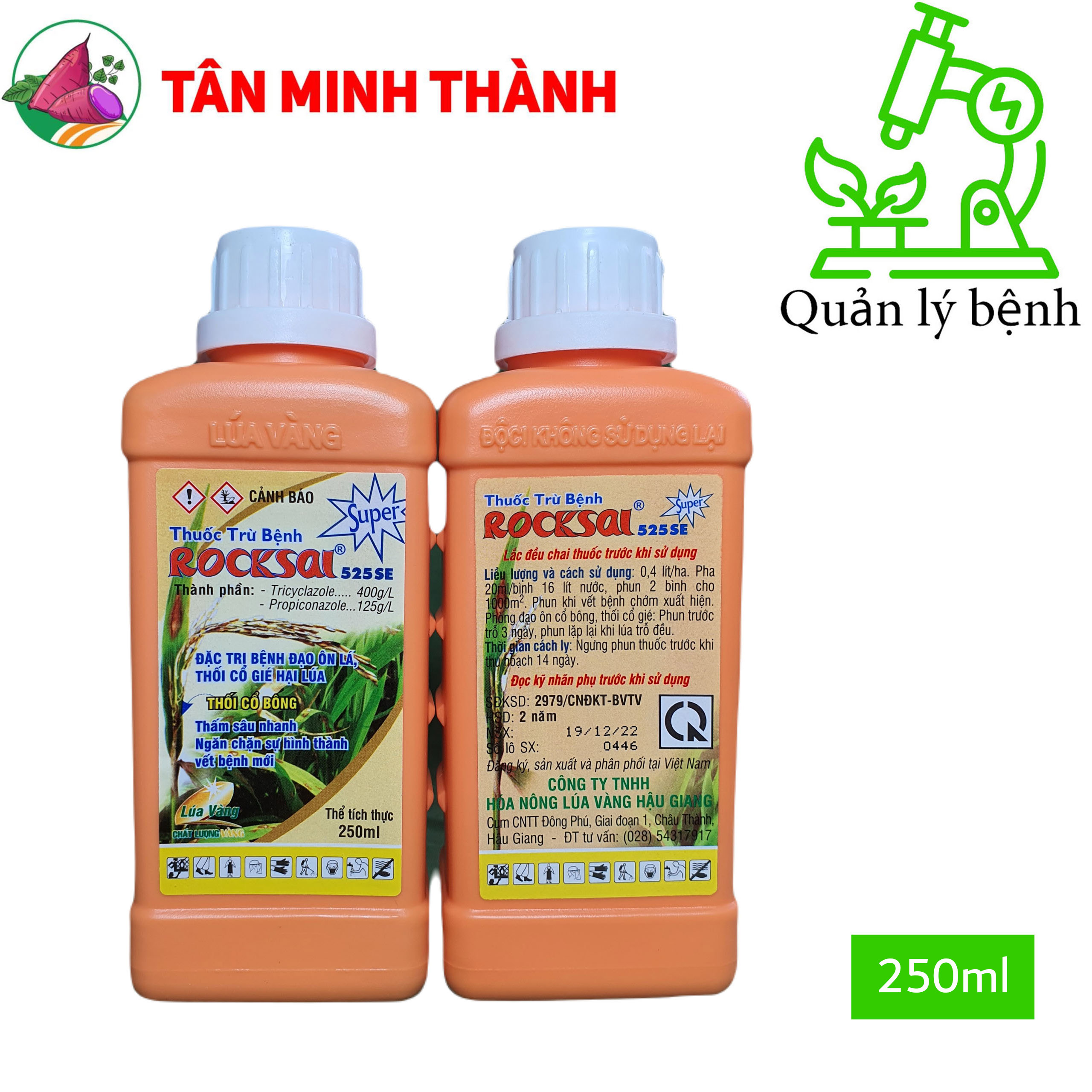 Rocksai Lúa Vàng 525SE - Thuốc đặc trị đạo ôn lá, đạo ôn cổ bông, thối cổ gié, đốm lá