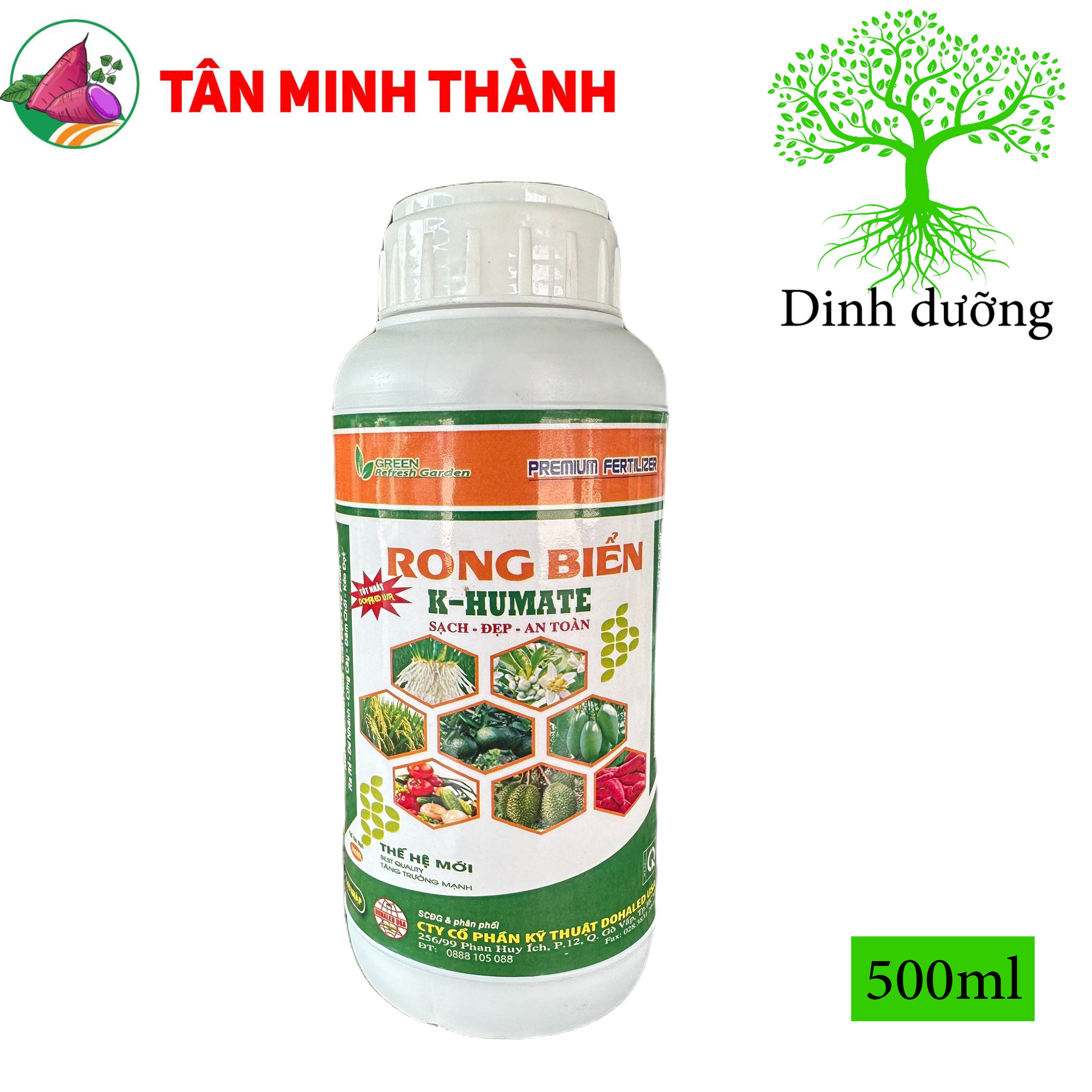 Rong biển K-Humate - Thuốc bung chồi, kéo đọt, ra rễ, đẻ nhánh, ra hoa, đậu trái, to trái, to củ, nặng ký, cứng cây