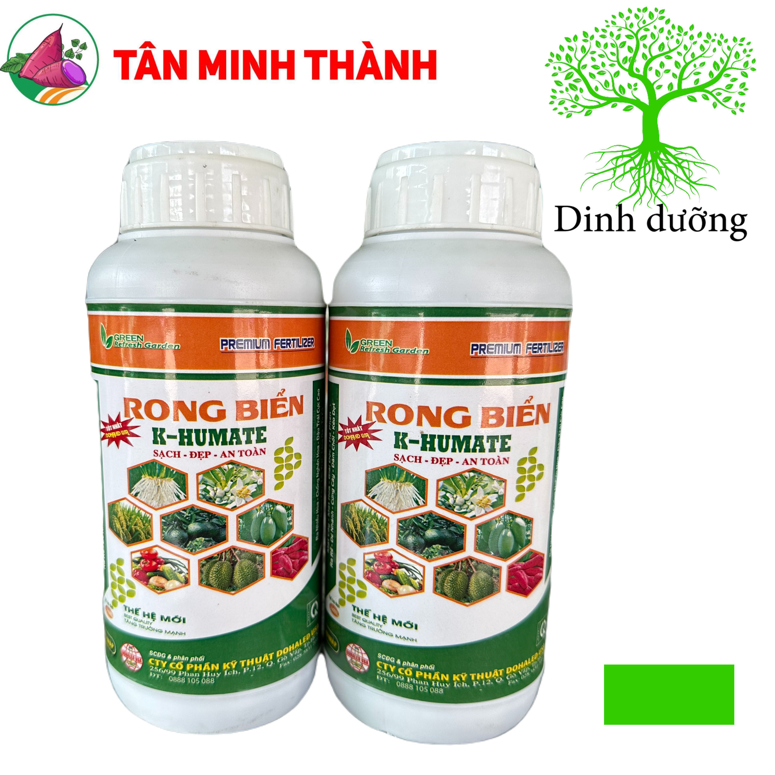 Rong biển K-Humate - Thuốc bung chồi, kéo đọt, ra rễ, đẻ nhánh, ra hoa, đậu trái, to trái, to củ, nặng ký, cứng cây