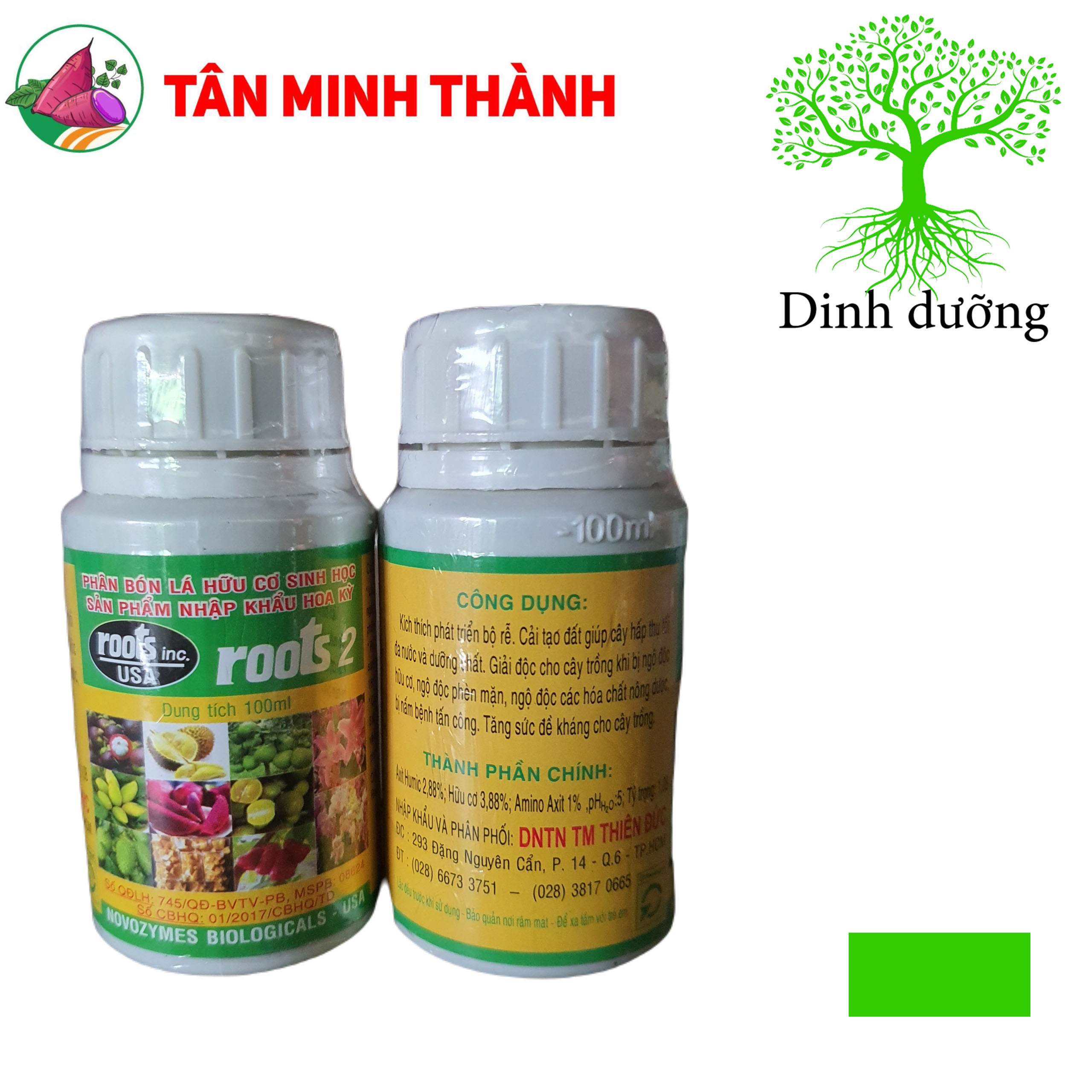 Roots 2 USA - Thiên Đức - Giải độc thuốc bảo vệ thực vật, kích rễ mạnh, cải tạo đất, hạ phèn, giảm mặn