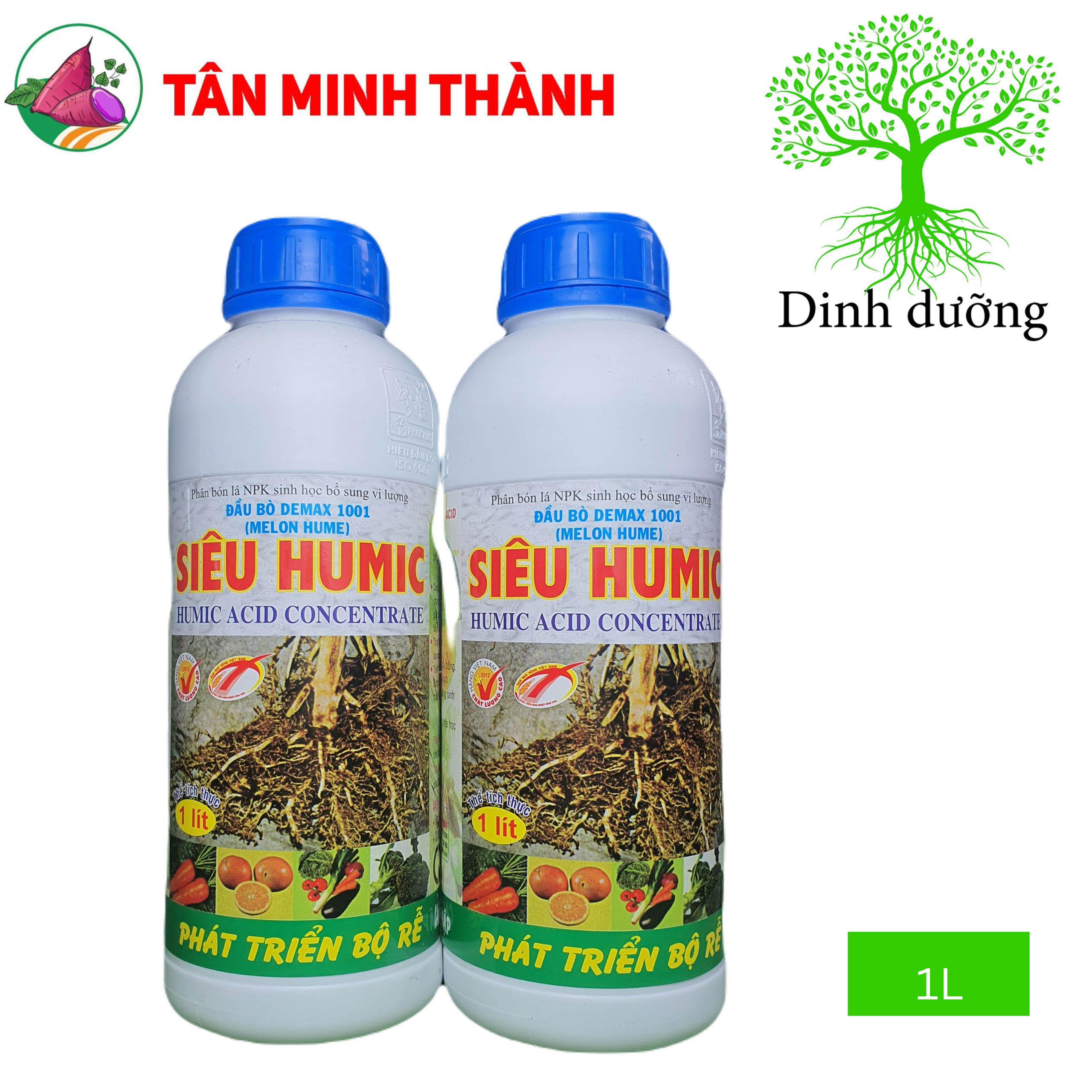 Siêu Humic Demax 1001 Đầu Bò - Kích thích ra rễ, cải tạo đất, đậu trái, lớn trái, tăng độ ngọt 
