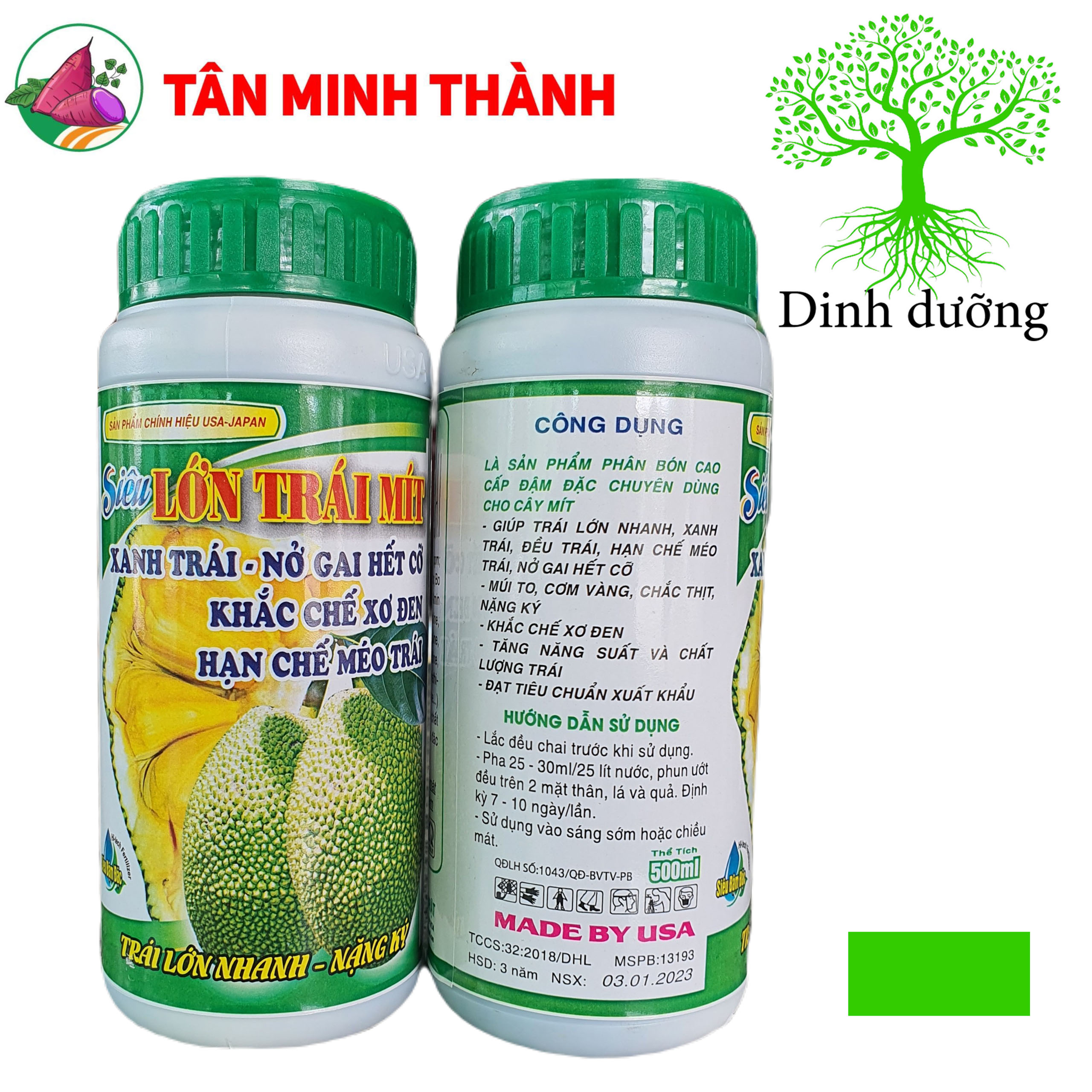 Siêu Lớn Trái Mít - Thuốc to trái, xanh trái, nở gai, ngừa sơ đen