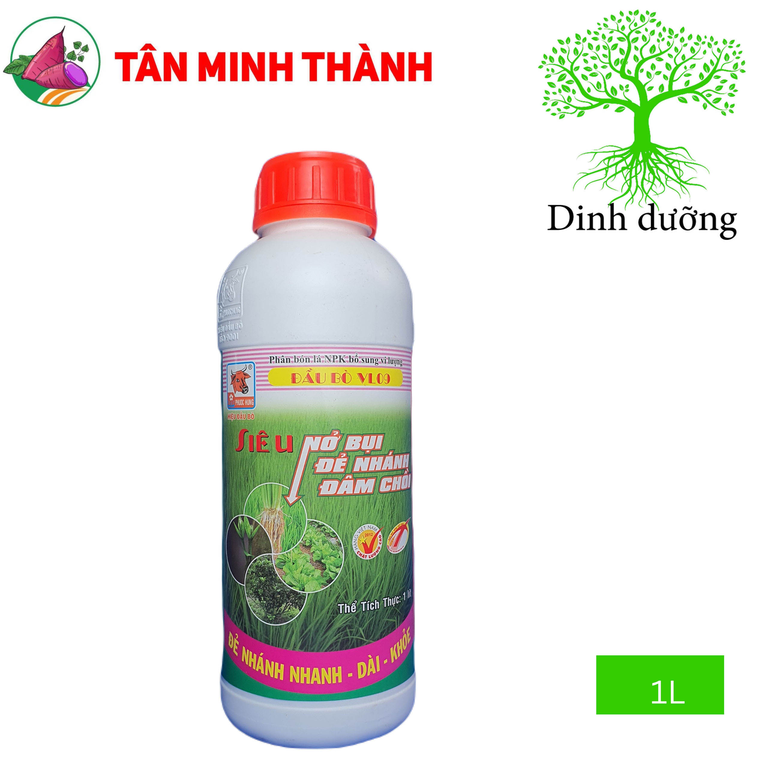 Siêu Nở Bụi VL09 Đầu Bò - Thuốc kích thích ra rễ, đẻ nhánh, phát chồi, tăng chồi hữu hiệu, ra hoa, đậu quả, hạ phèn, giảm mặn