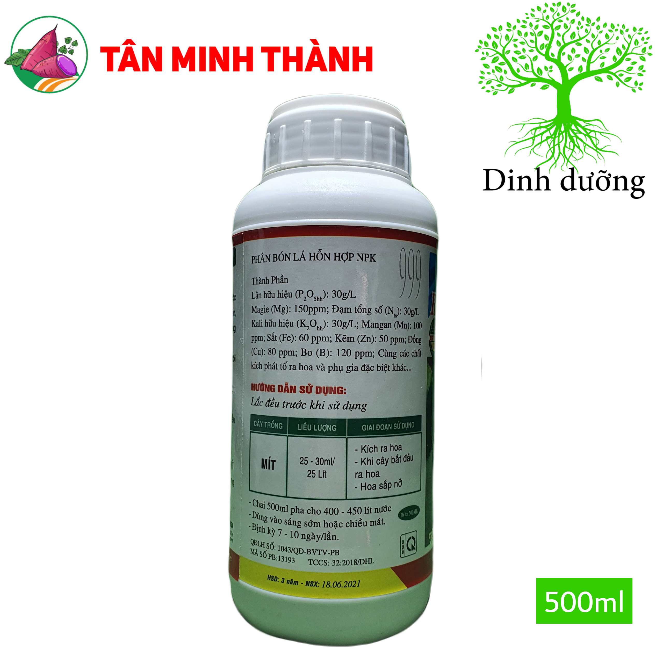 Siêu ra hoa đậu trái Mít 999 - Phân hóa mầm hoa, đậu trái chống rụng hoa, chống chai đầu bông
