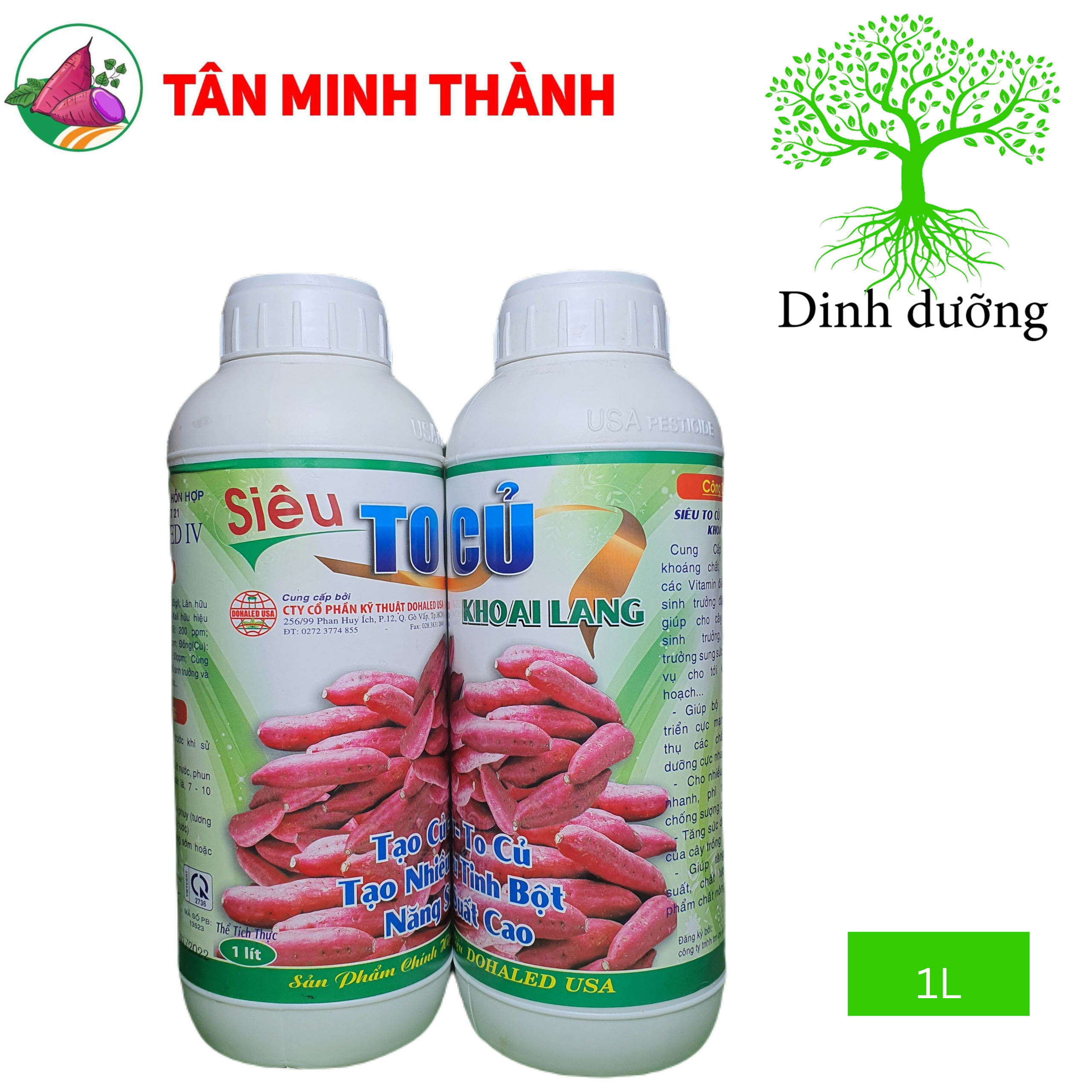 Siêu To Củ Khoai Lang Dohaled 4 - Thuốc tạo củ nhiều, to củ, phì củ, đều củ, chống sượng củ, hấp thu dinh dưỡng nhanh
