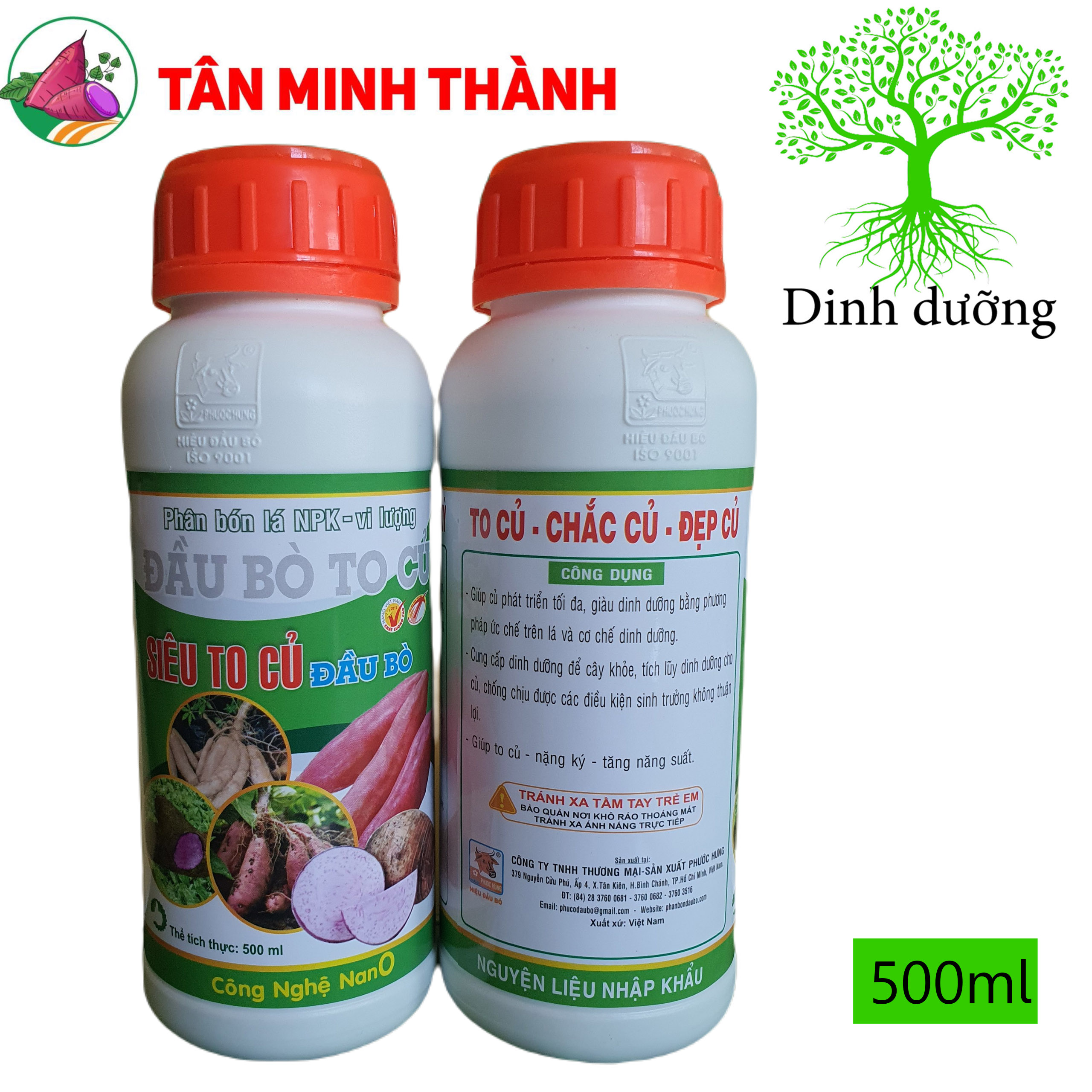 Siêu To Củ Phước Hưng - Giúp lớn củ, bóng da, đẹp màu, nặng ký, tạo nhiều tinh bột, phân bón lá cao cấp