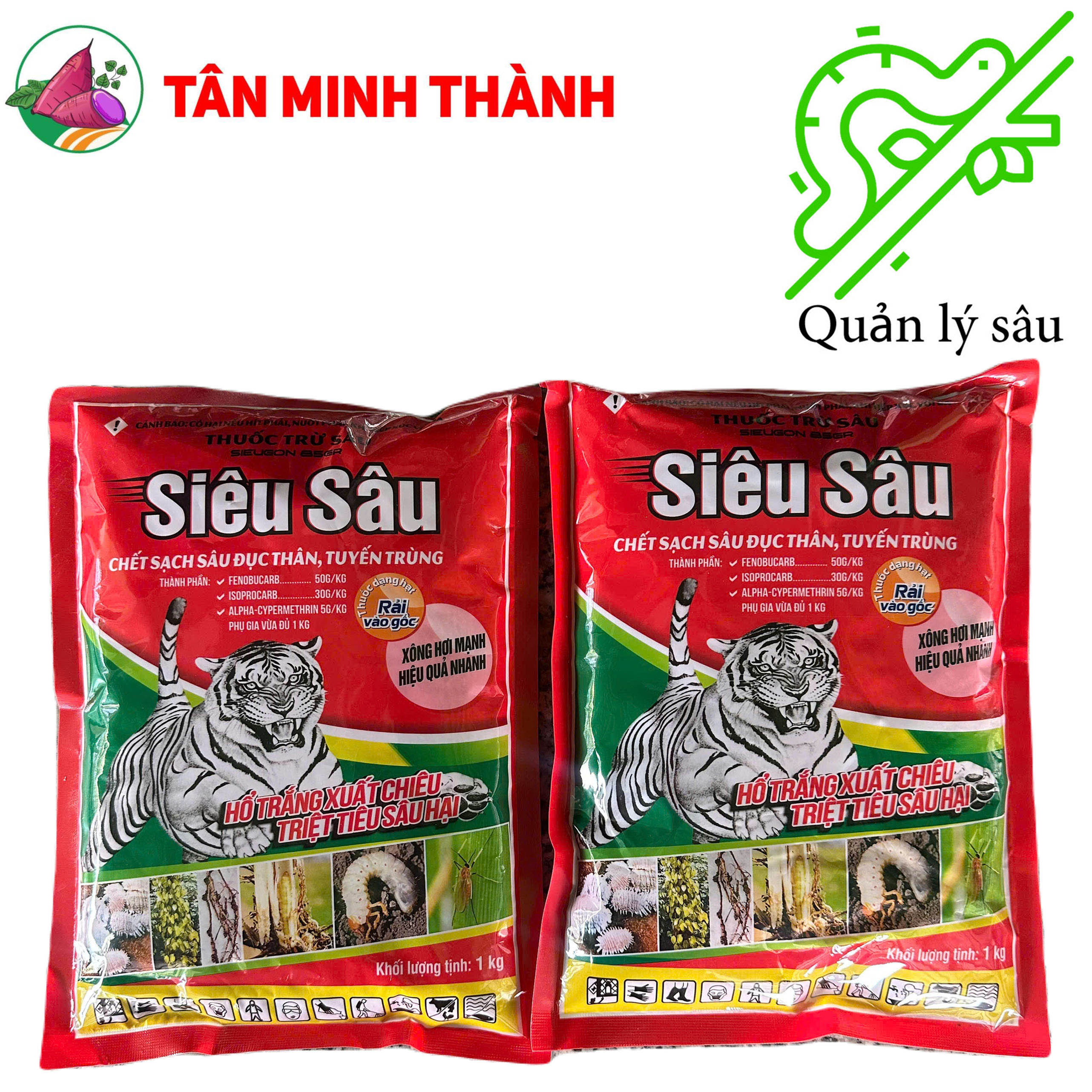 Sieugon 85GR Siêu Sâu - Thuốc hạt trị tuyến trùng, sâu đục thân, rệp sáp, sùng hà