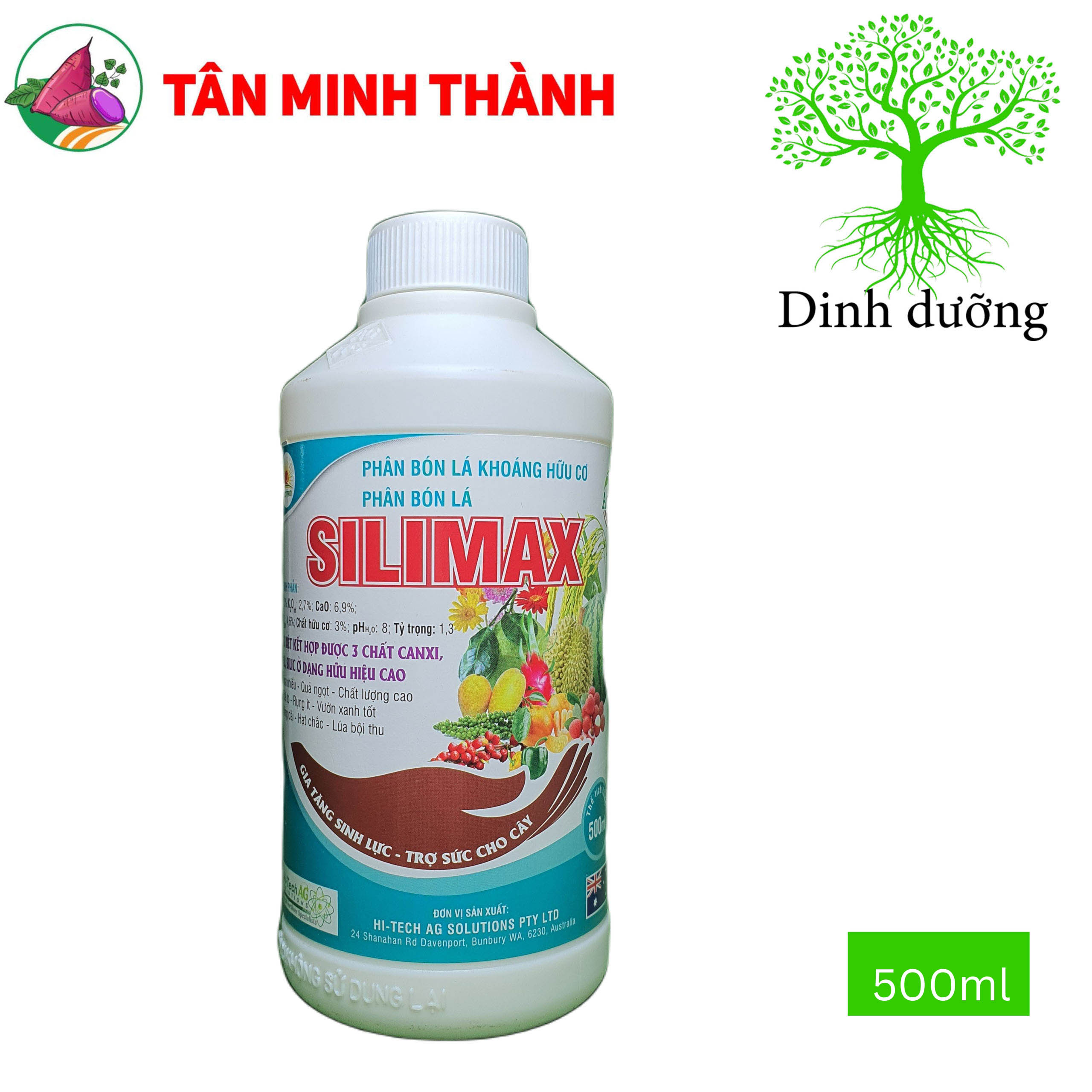 Silimax Lộc Trời - Thuốc kích thích ra hoa, to trái, lớn củ, ngọt trái, nặng ký, chống rụng, to hạt, sáng hạt, hạ phèn, giảm mặn, cứng cây