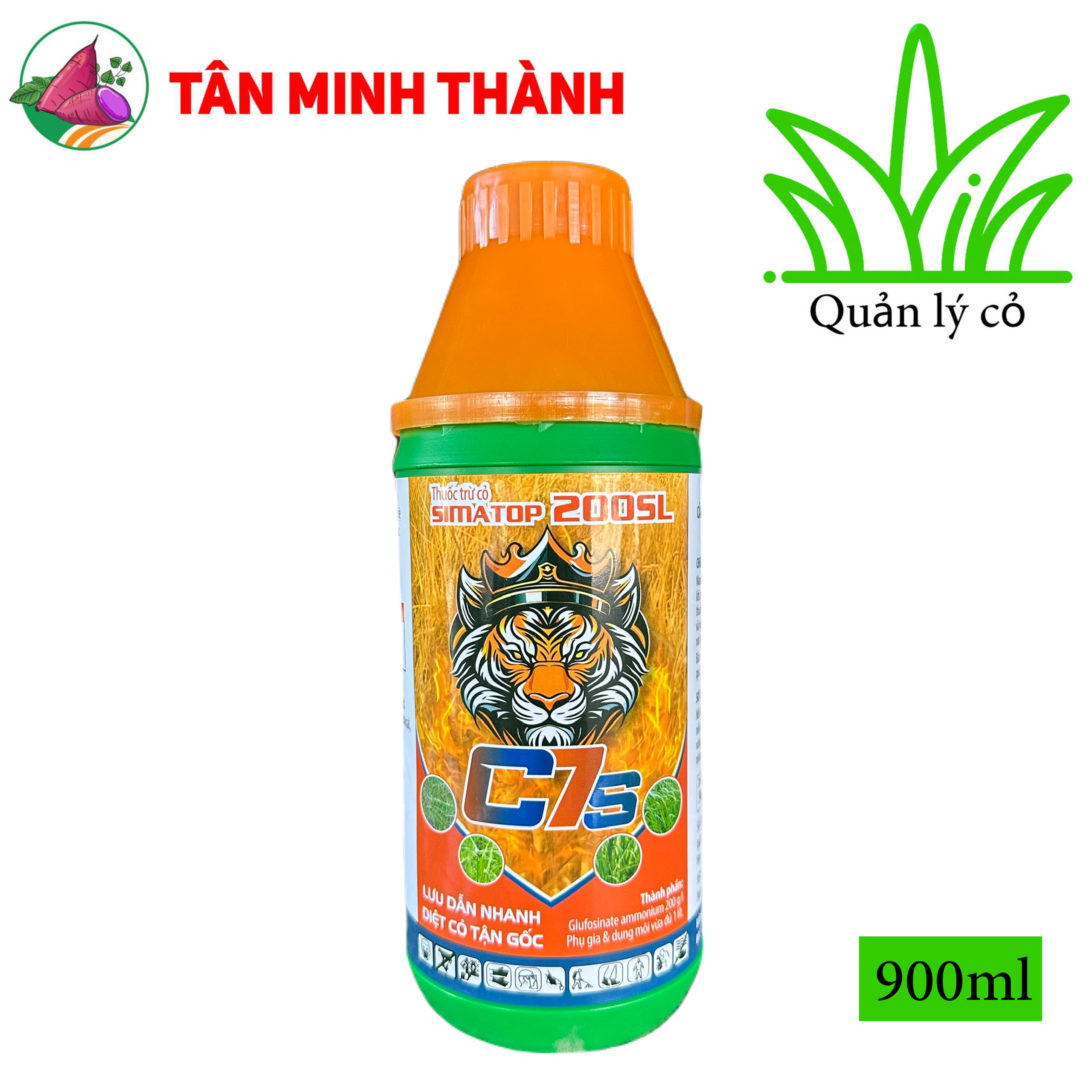 Simatop 200SL C7S - Thuốc trừ cỏ khai hoang, diệt cỏ tranh, cỏ cú, rau muống, cỏ bợ