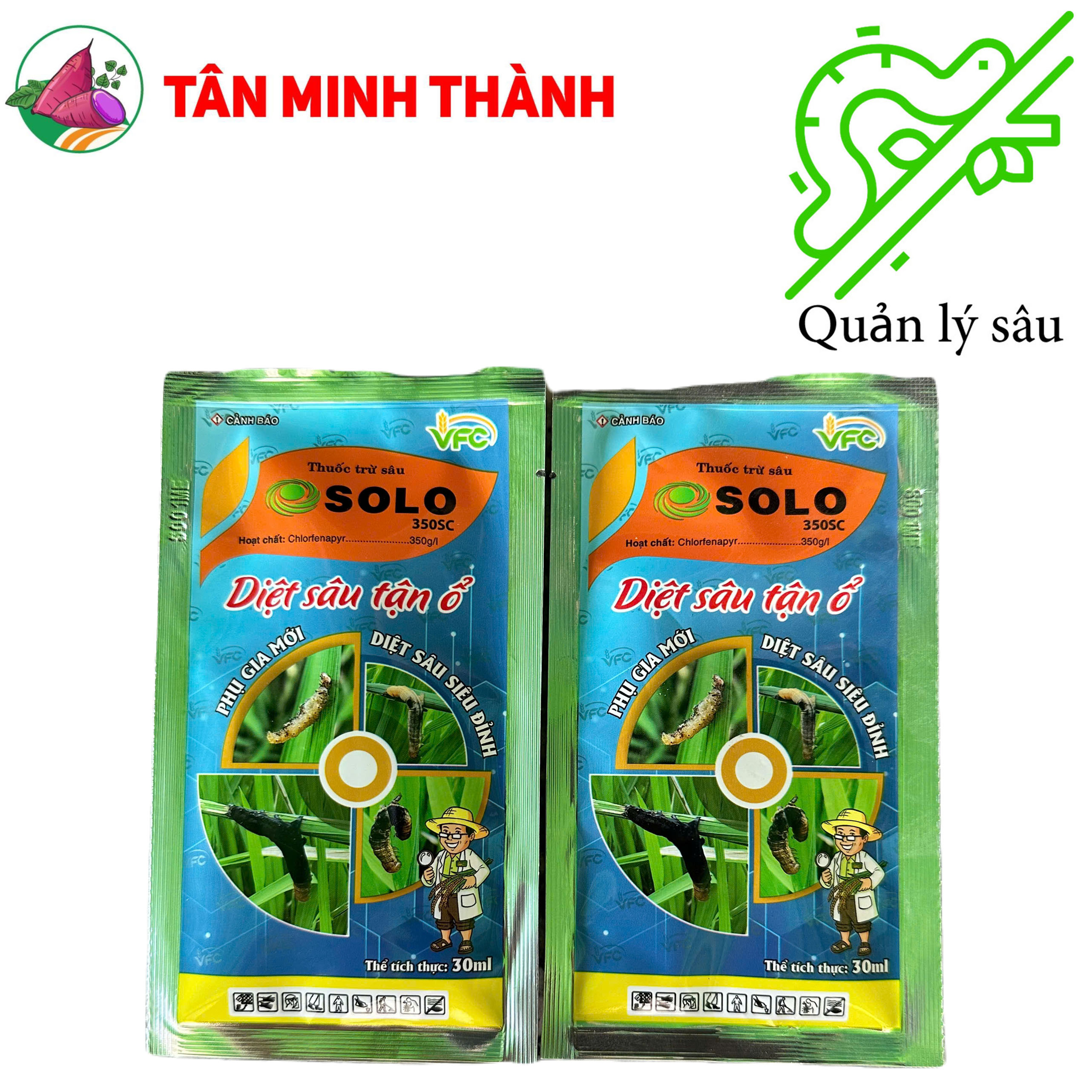 Solo 350SC - Thuốc trừ sâu cuốn lá, sâu xanh da láng, nhện gié, sâu đục thân, nhện đỏ, sâu ăn lá