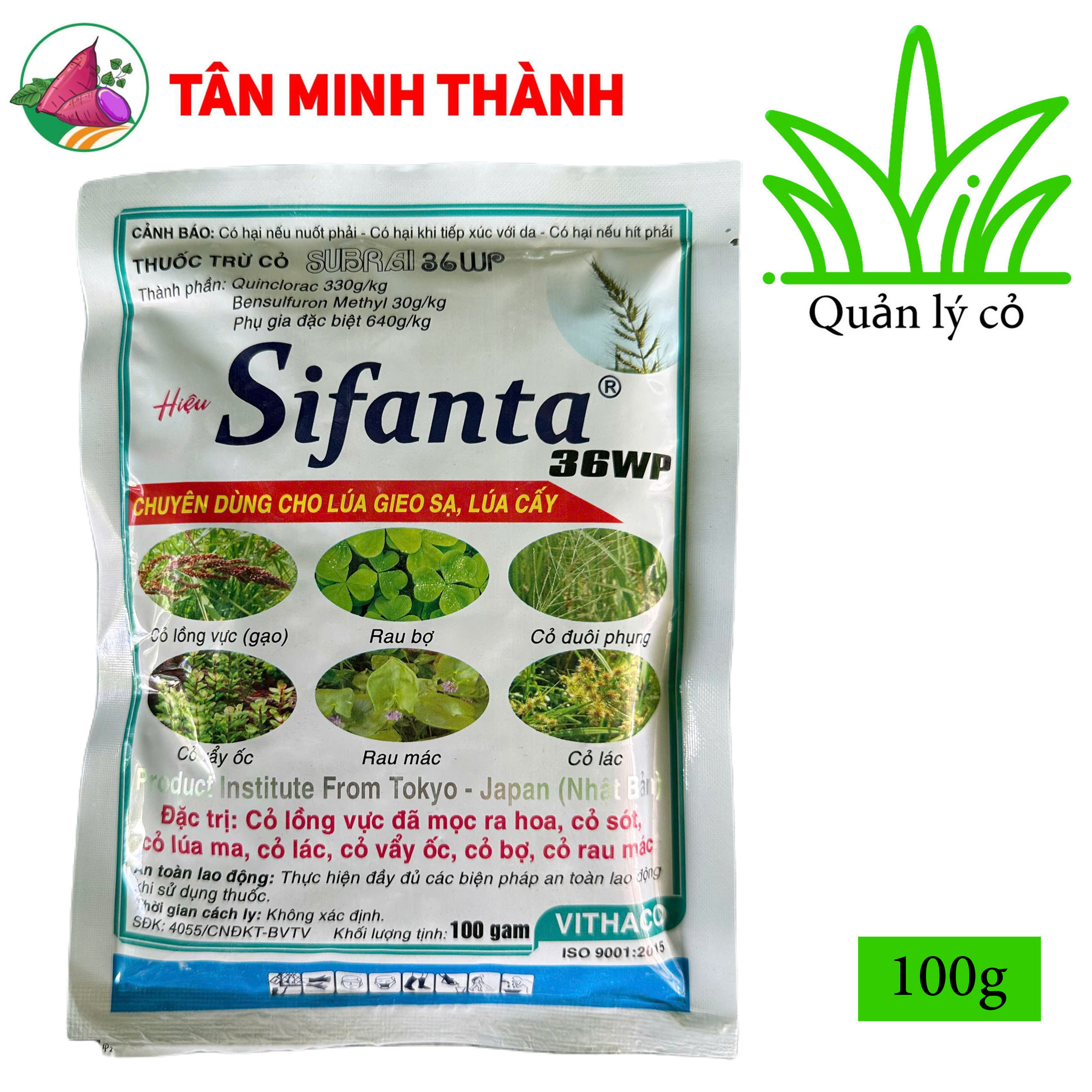 Subrai 36WP Sifata - Thuốc trừ cỏ lồng vực, cỏ gạo, rau bợ, cỏ đuôi phụng, cỏ vẩy ốc, rau mác, cỏ lác
