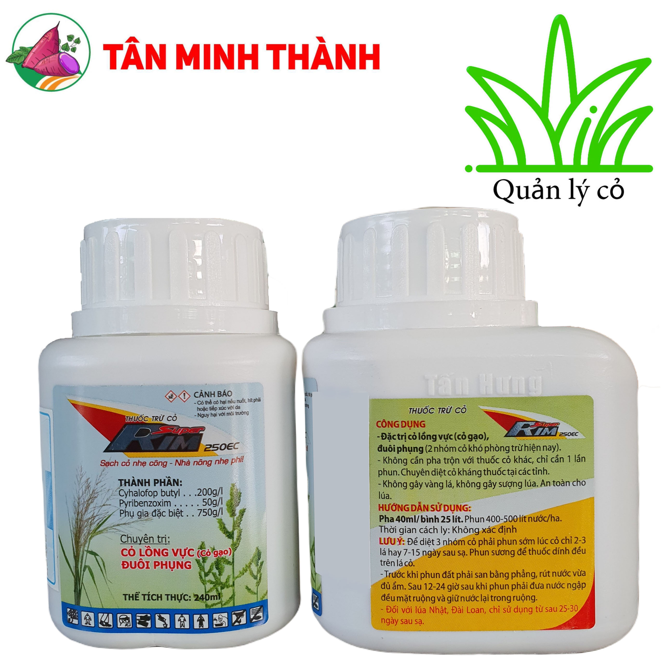Super Rim 250EC - Tấn Hưng - Thuốc đặc trị cỏ lồng vực, cỏ gạo. cỏ đuôi phụng