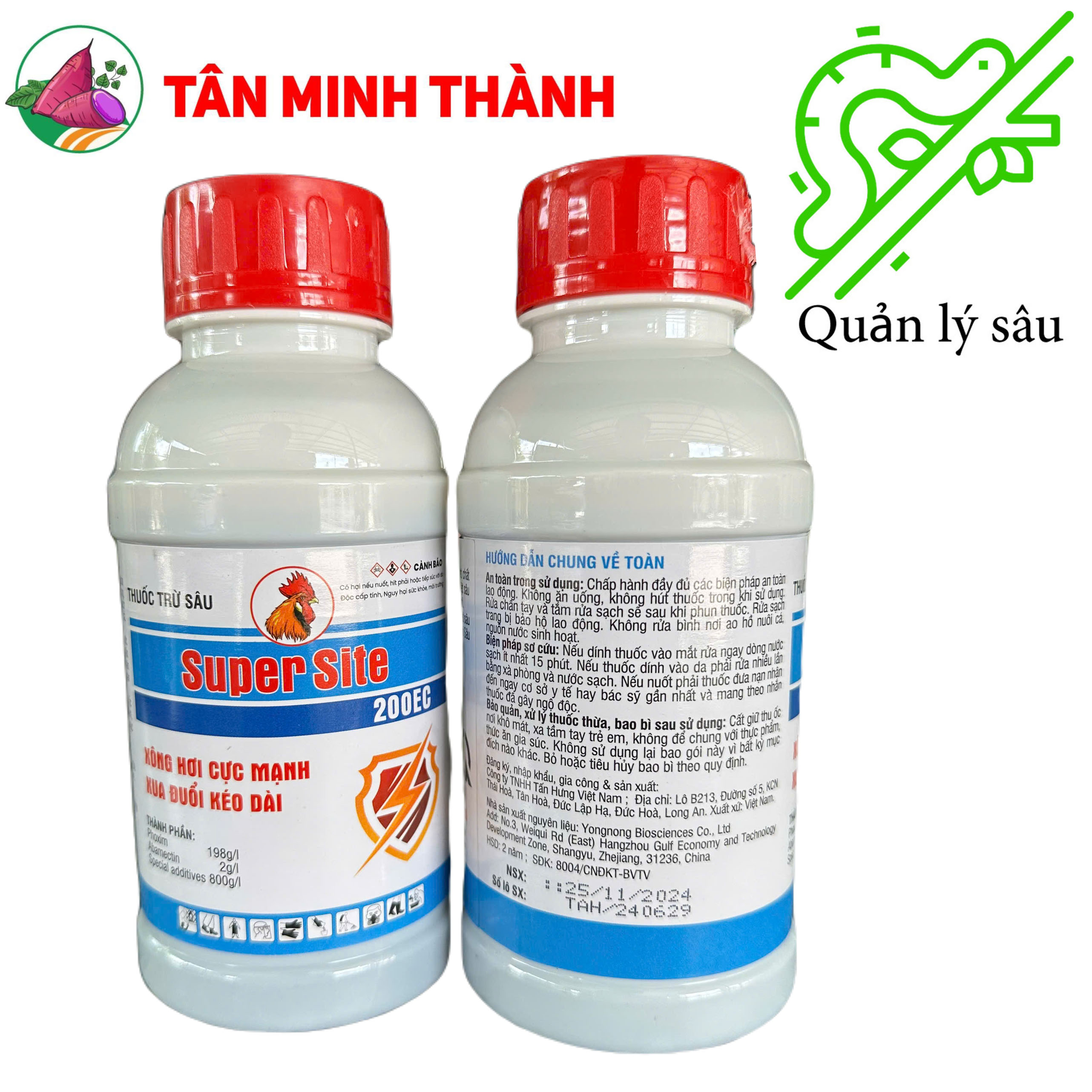 Super Site 200EC - Thuốc xông hơi, trừ sâu khoang, sâu cuốn lá, bọ xít, sâu xanh, bọ nhảy