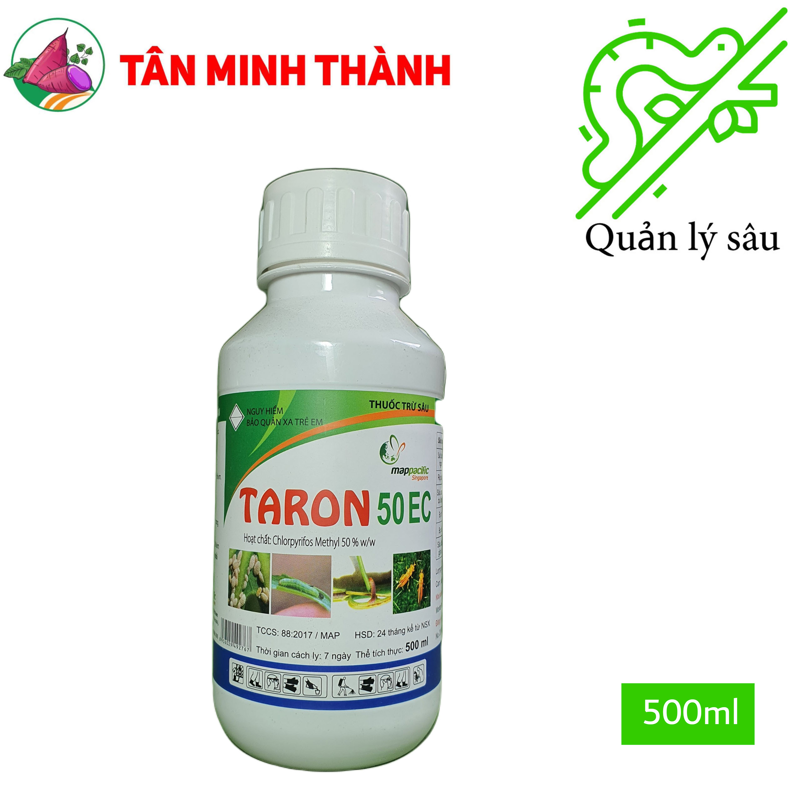 Taron 50EC - Thuốc đặc trị rệp sáp, sâu xanh da láng, bọ trĩ, bọ xít, sâu đục gân lá, sâu đục ngon, sùng khoai lang