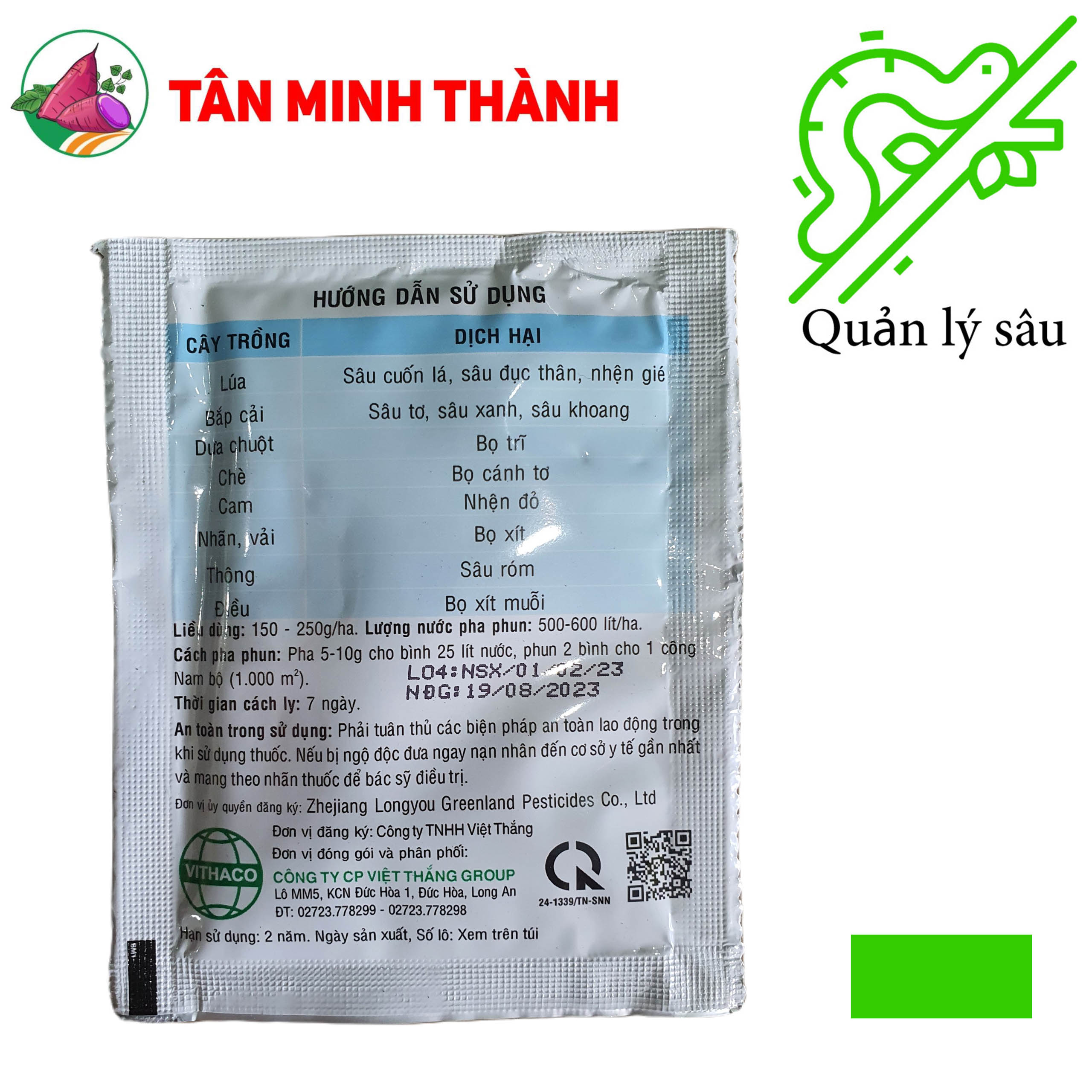 Tasieu 5WG - Thuốc trừ sâu sinh học, đặc trị sâu cuốn lá, bọ cánh tơ, sâu xanh, nhện đỏ, sâu vẽ bùa, rệp sáp, bọ xít, sâu tơ