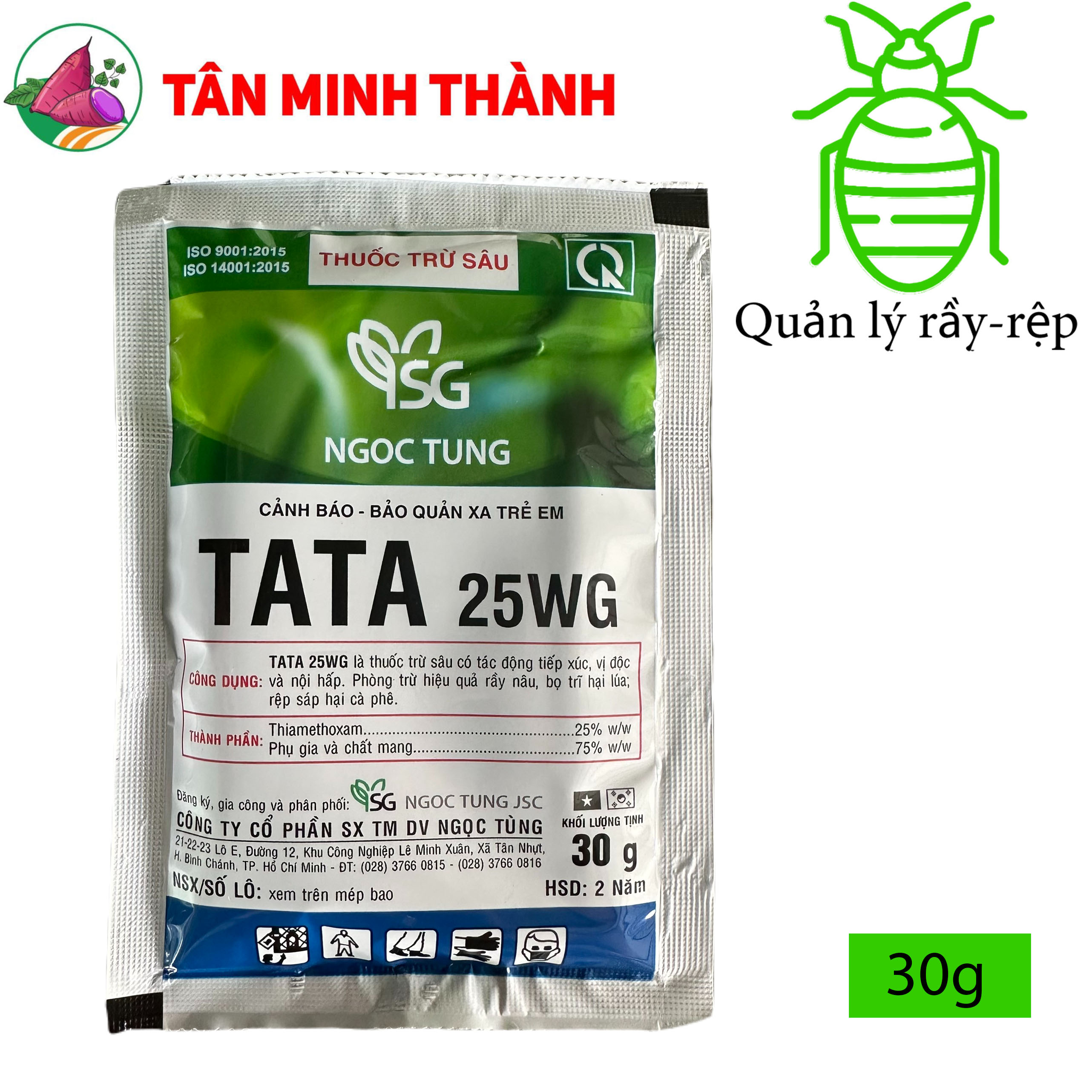 Tata 25WG - Thuốc đặc trị rầy nâu, bọ trĩ, rệp sáp